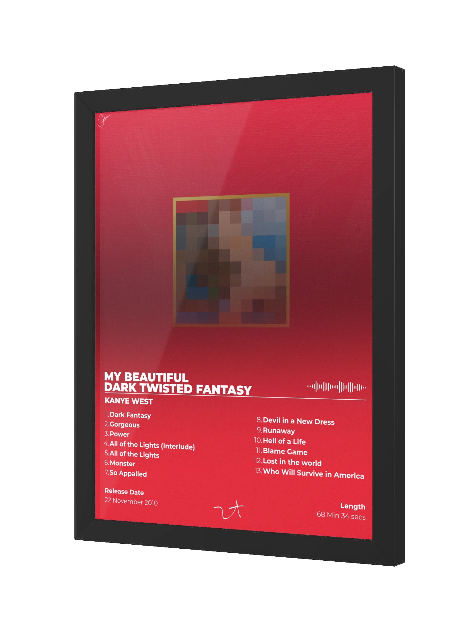 My Beautiful Dark Twisted Fantasy Red Framed Poster product image (2)