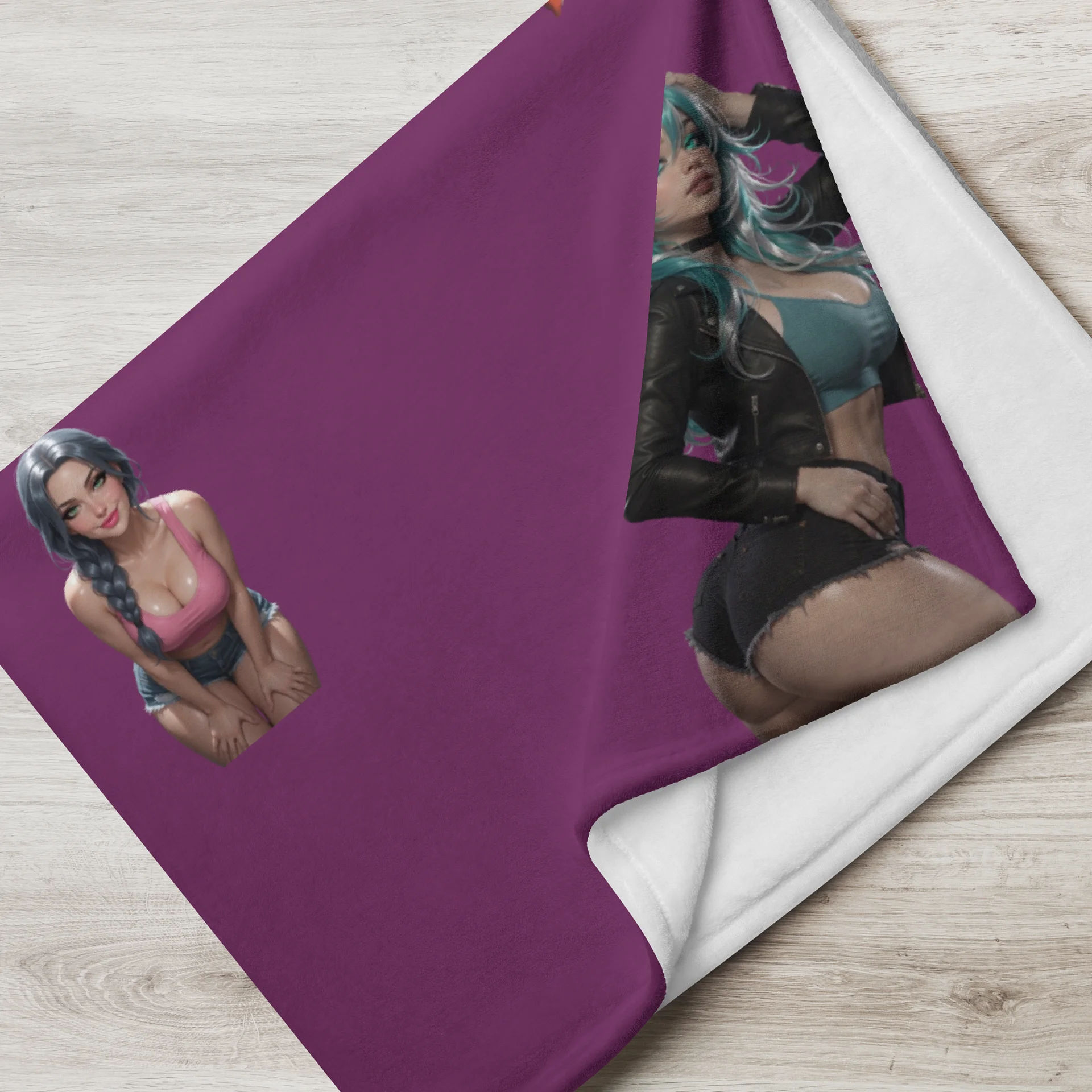Vixie Anime Fox Collage Throw Blanket product image (7)