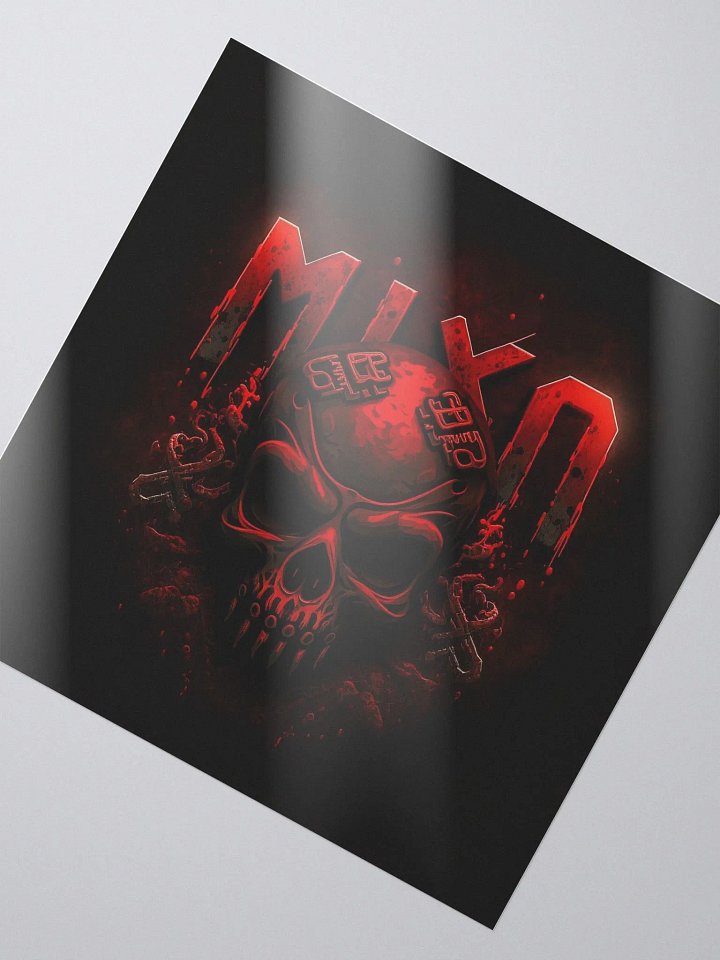 Mixo Dark Red Skull Sticker product image (2)