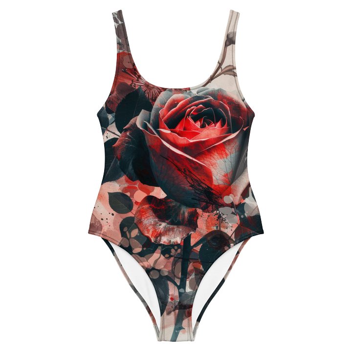 Abstract Rose Splash One-Piece Swimsuit product image (2)