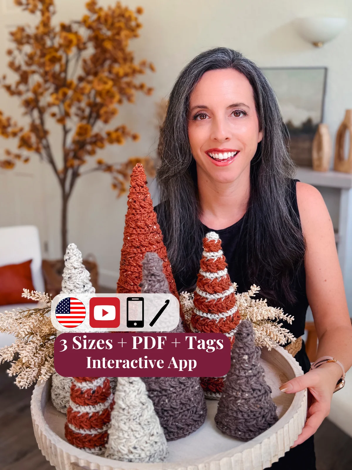 Wheat Stitch™ Crochet Tree Pattern | Fall, Winter & Holiday DIY Decor product image (1)
