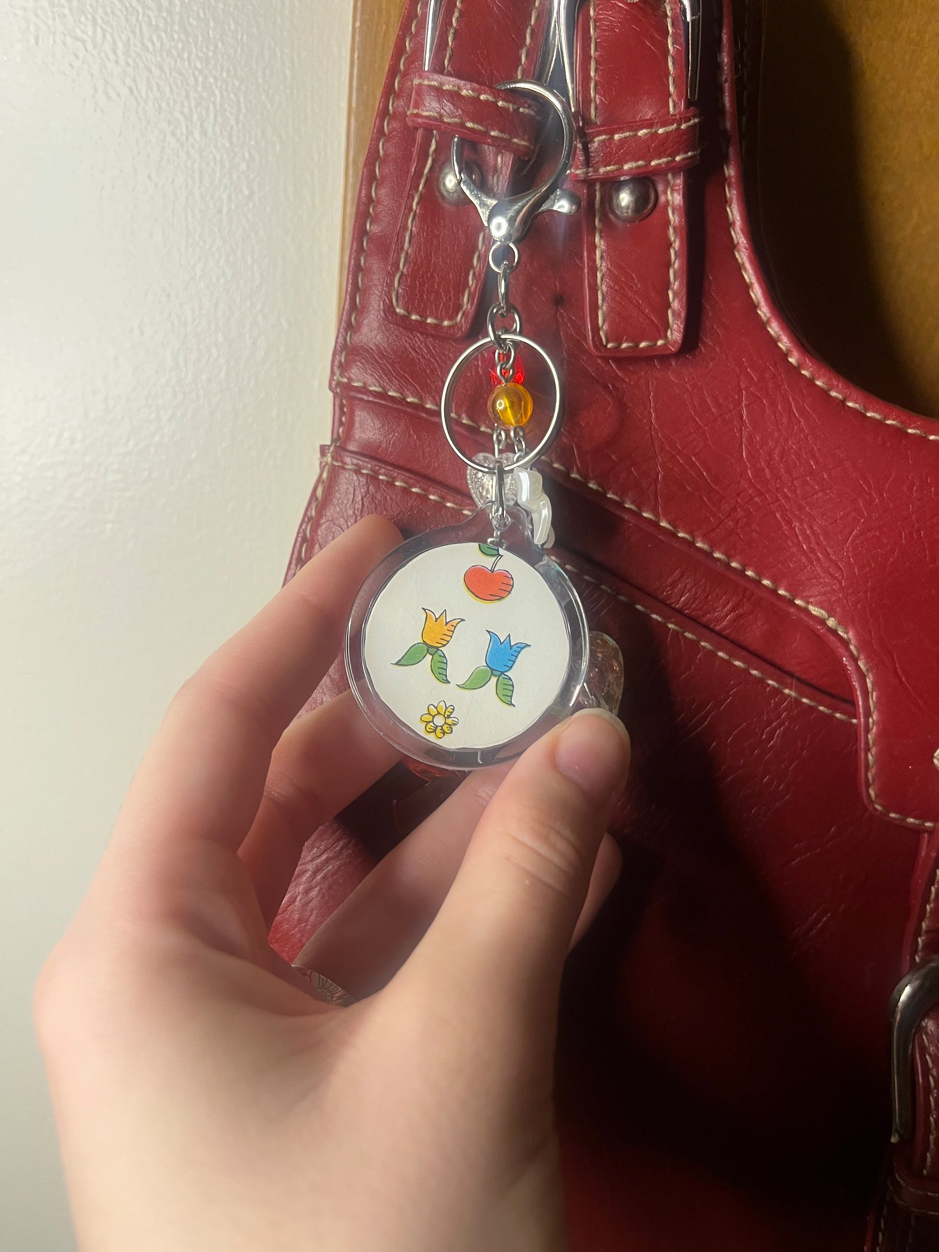 Flowers + Doves Deluxe Bag Charm product image (4)