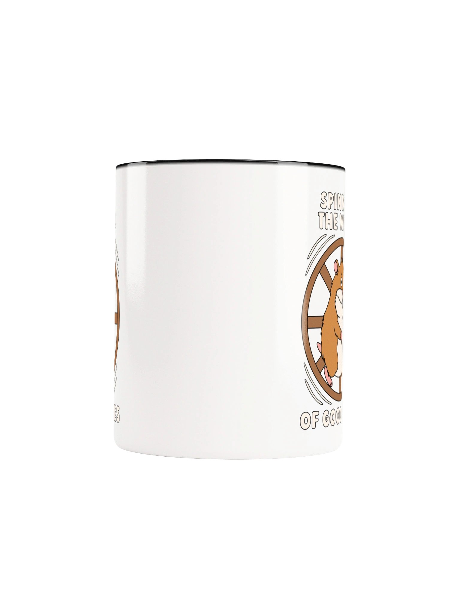 Spinning The Wheel Of Good Times Cute Silly Funny Hamster Mug product image (5)