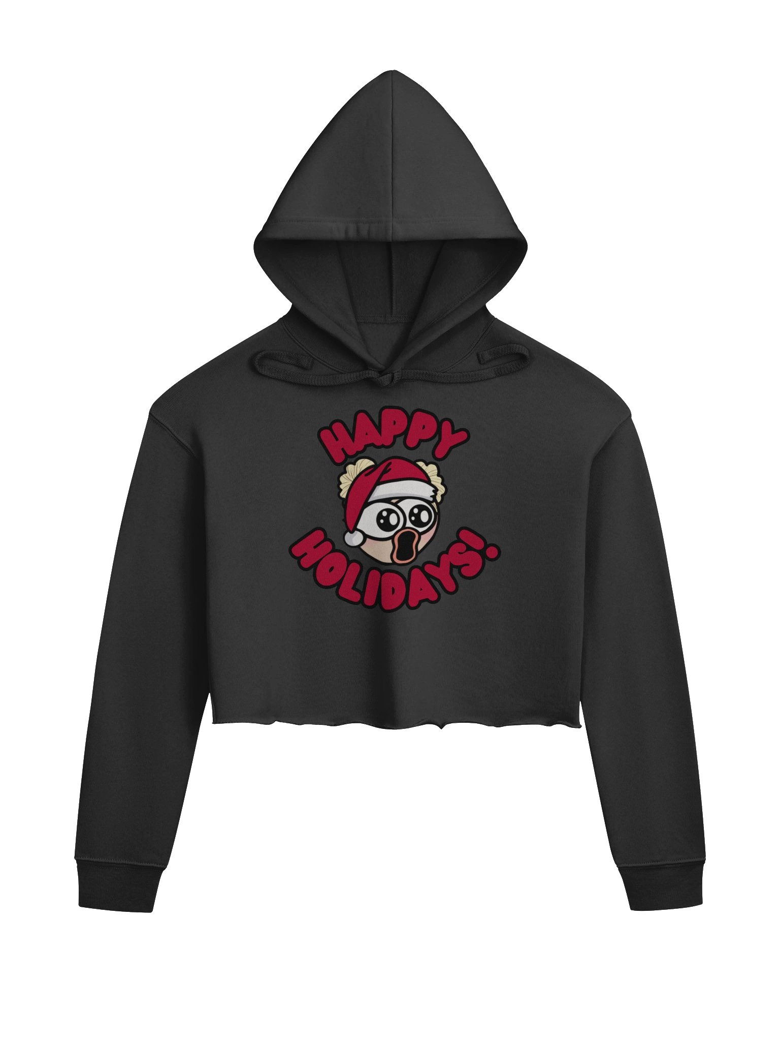 Happy Holidays Poggers Crop Hoodie product image (1)