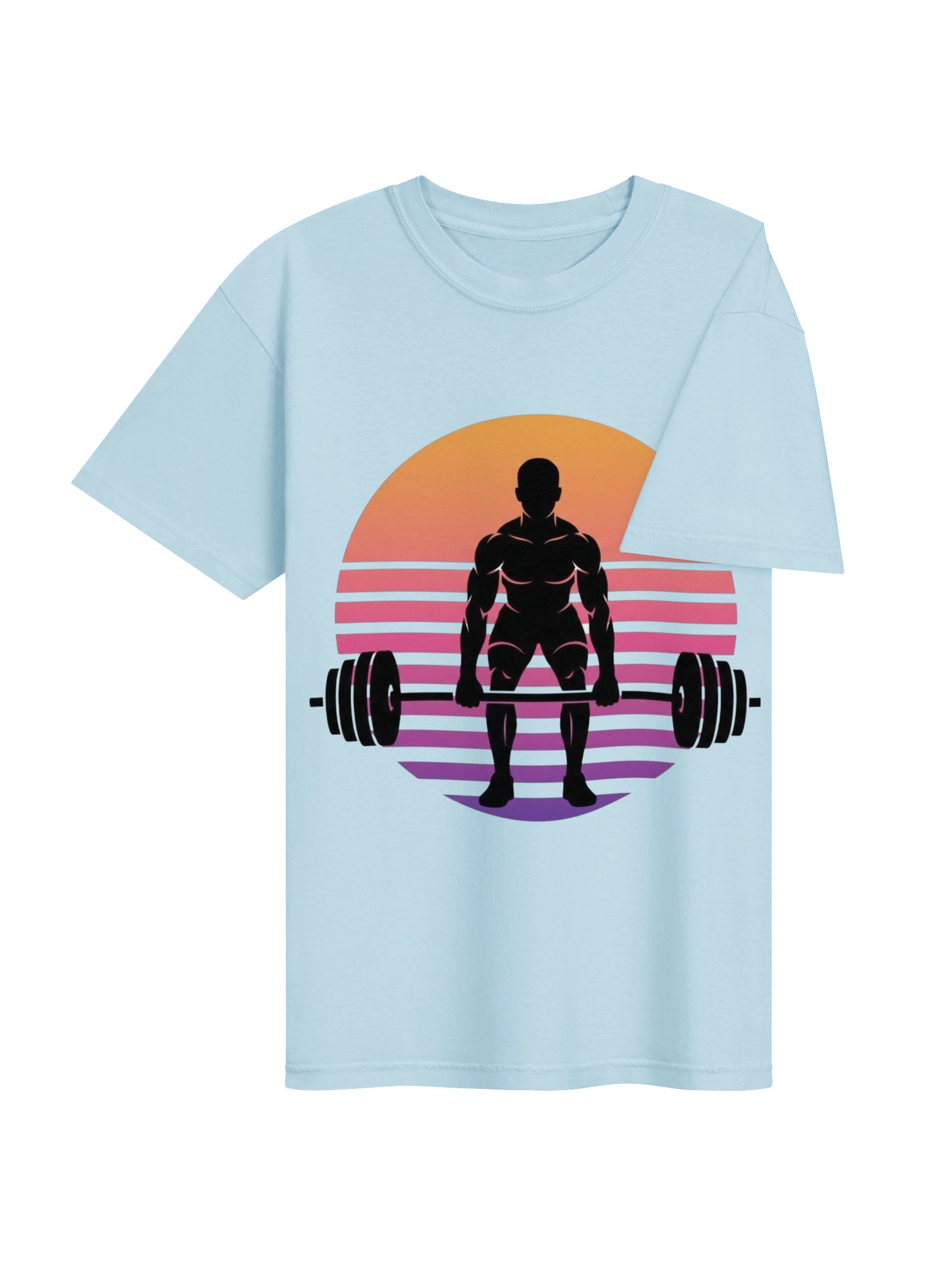 Retro Sunset Deadlift Tee / Gym Aesthetic Shirt product image (3)