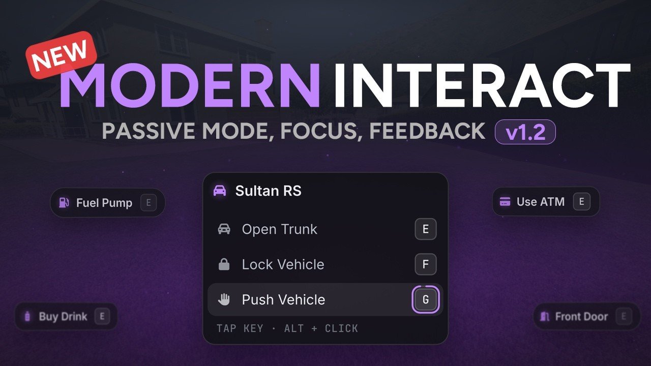 Modern Interact | Drop-in ox_target & qb-target Replacement [ QB /ESX /QBOX ] product image (1)