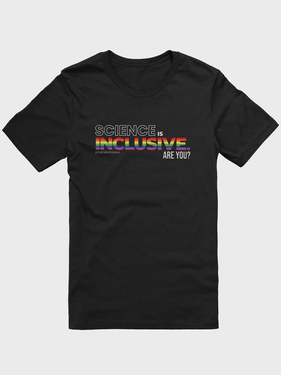 Science Is Inclusive Tee - Gay Pride - Black product image (1)