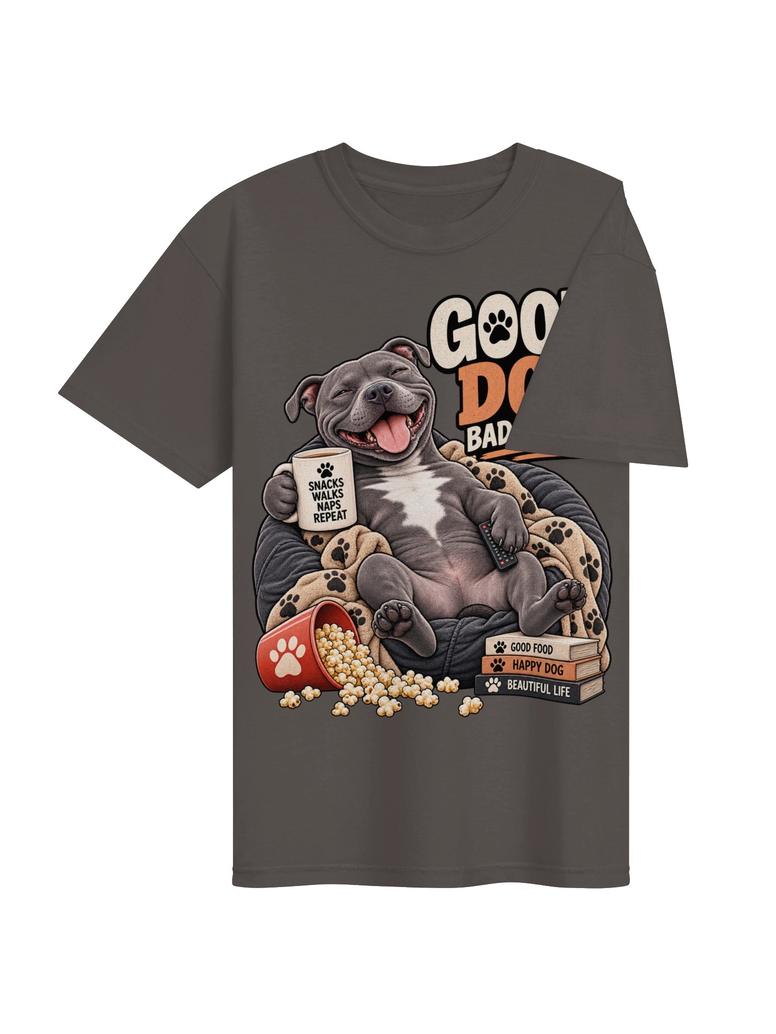 Bulldog Good Dog Bad Habits - Sarcastic Funny Animal Lover T-Shirt | Witty Bulldog Humor Tee product image (18)
