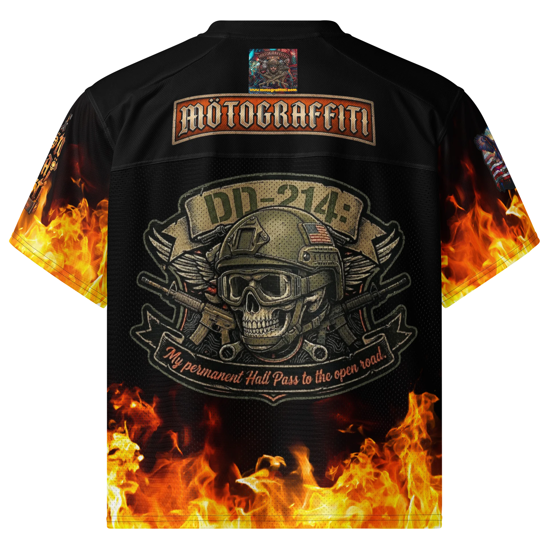 MötoGraffitti DD214 Football Jersey product image (2)