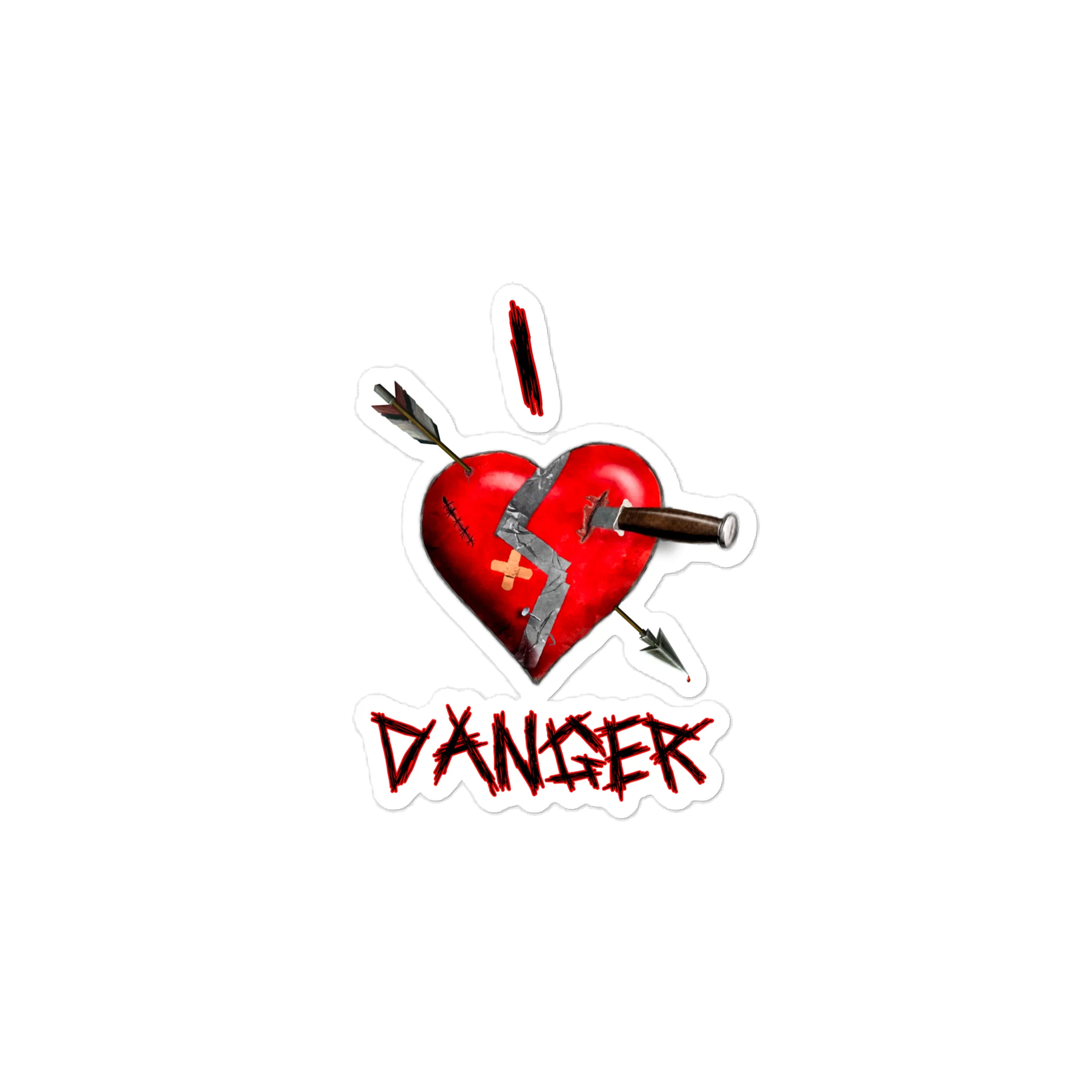 Danger Heart Die-Cut Sticker product image (1)