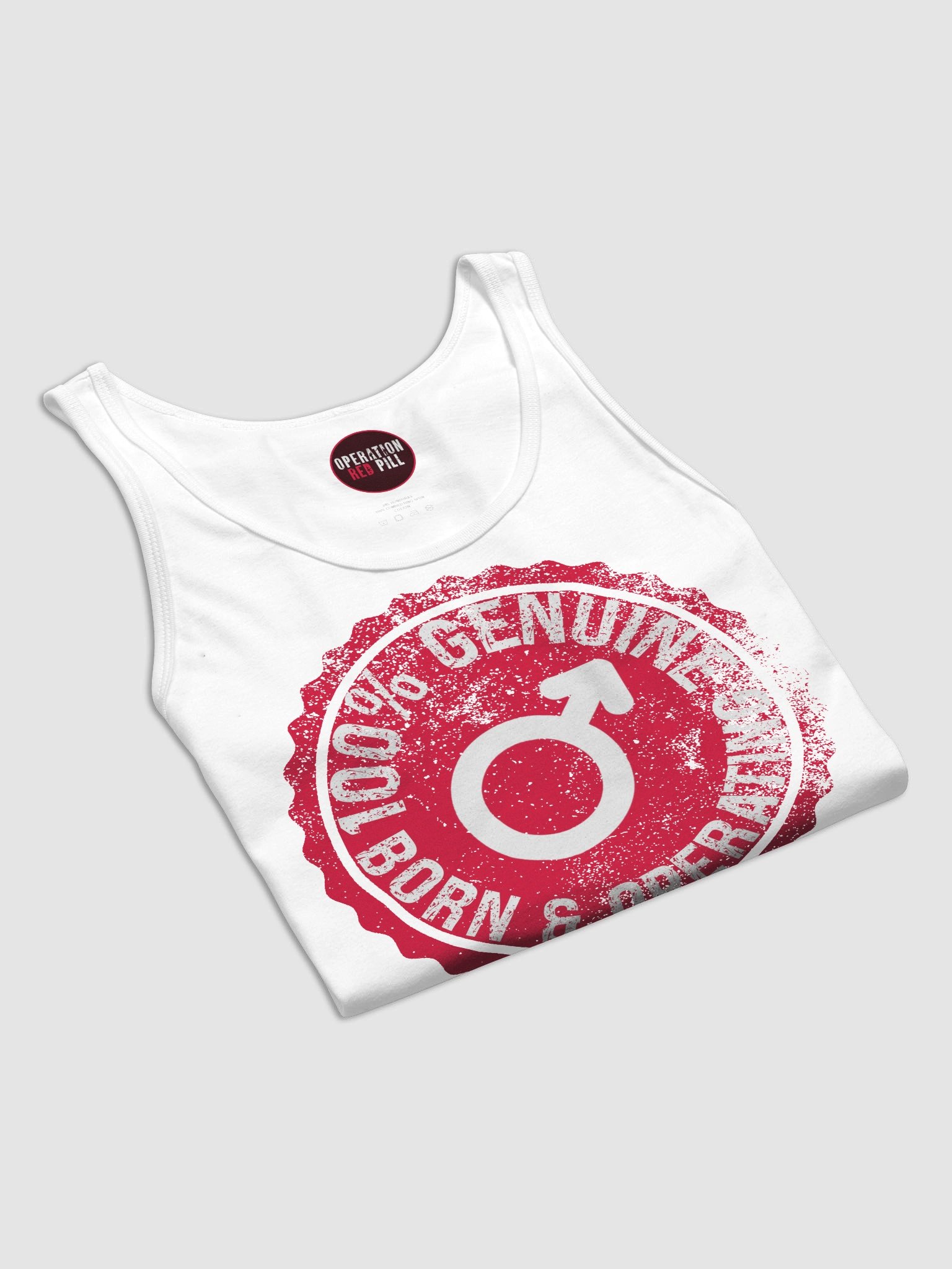 "100% Male" Tank Top - White product image (7)