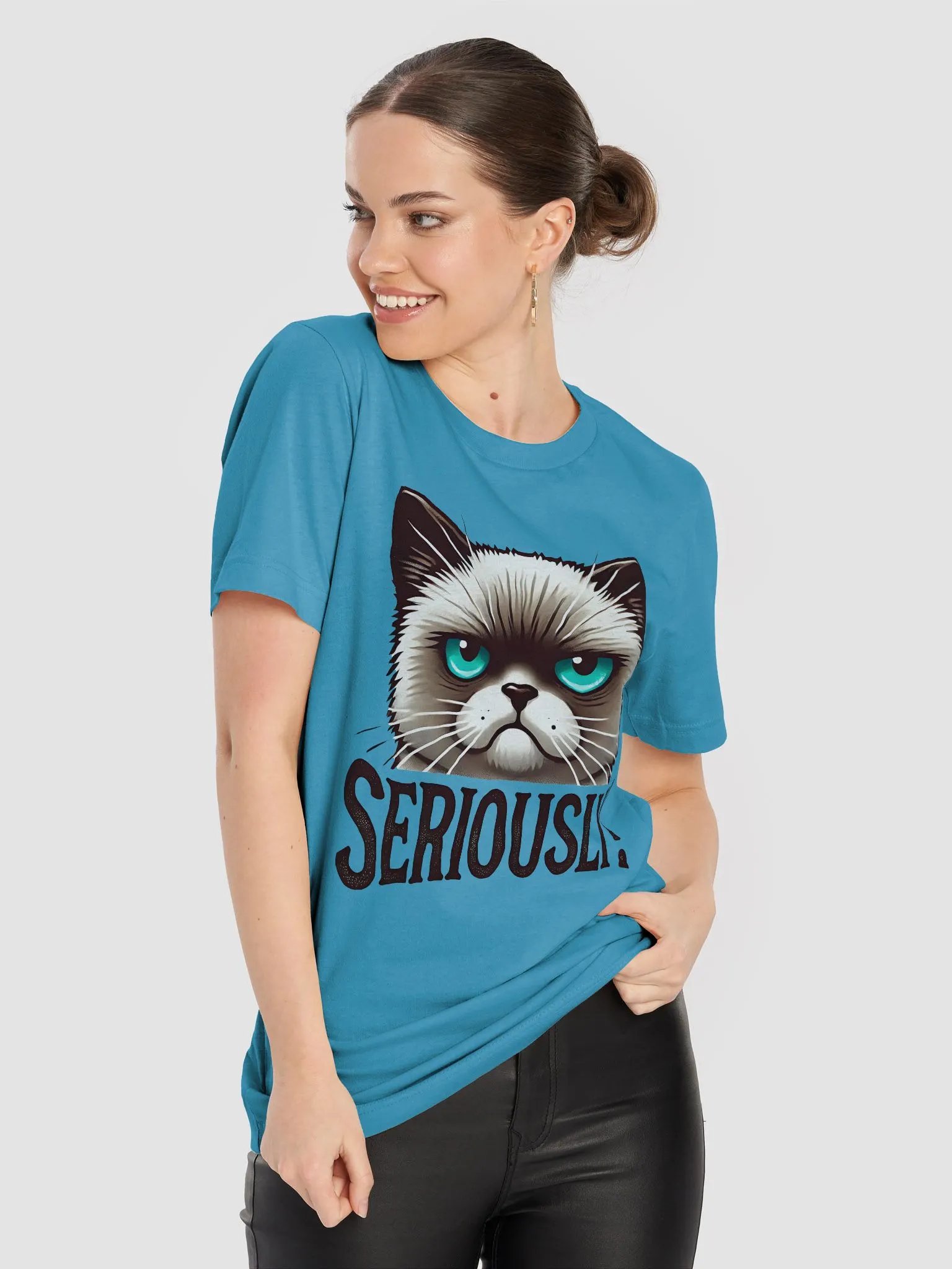 Seriously? - Grumpy Cat Attitude T-Shirt product image (5)
