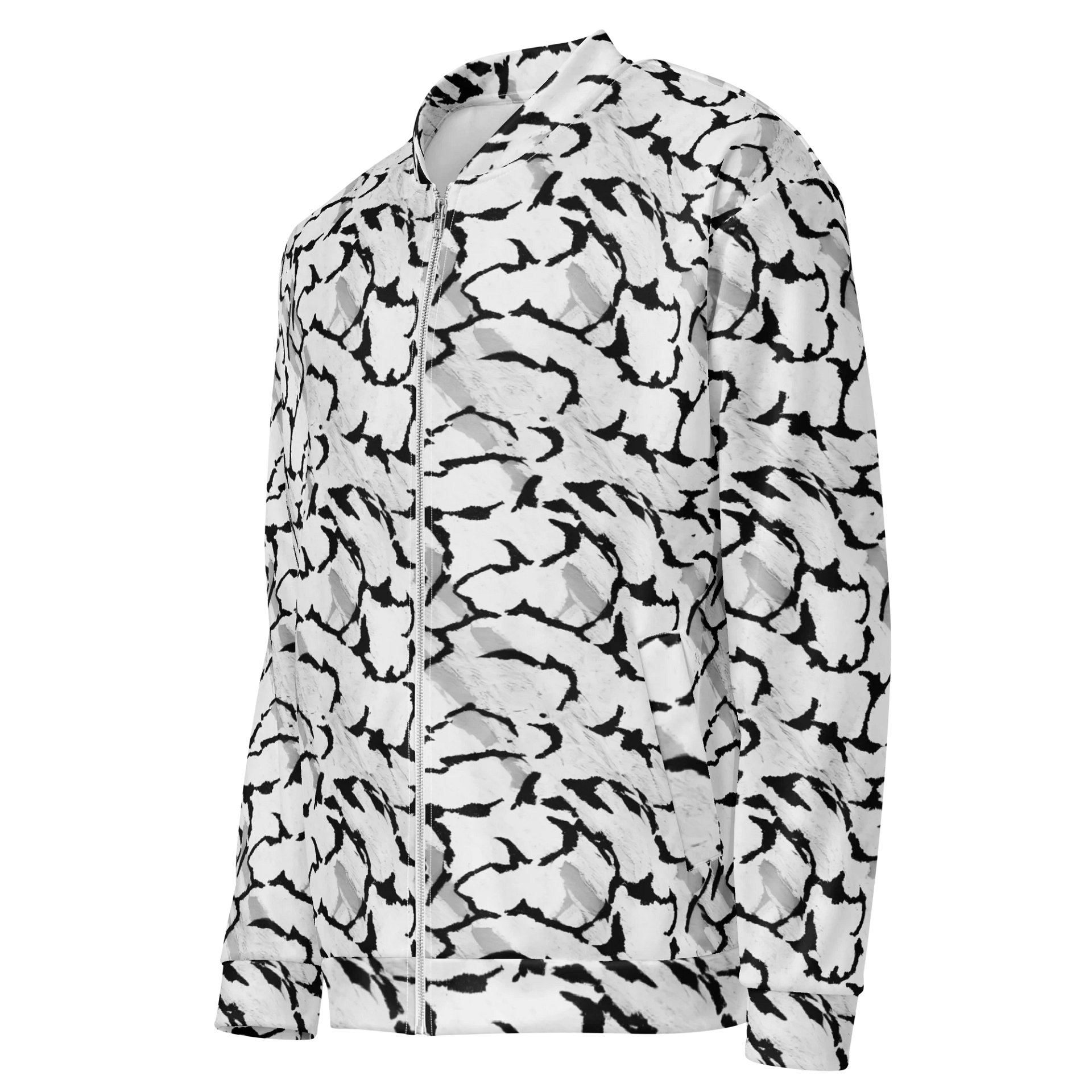 Black White Bomber Jacket product image (3)