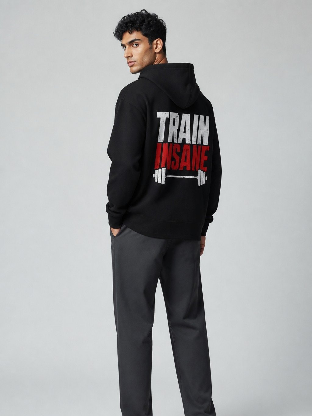 Train Insane Barbell Hoodie product image (1)