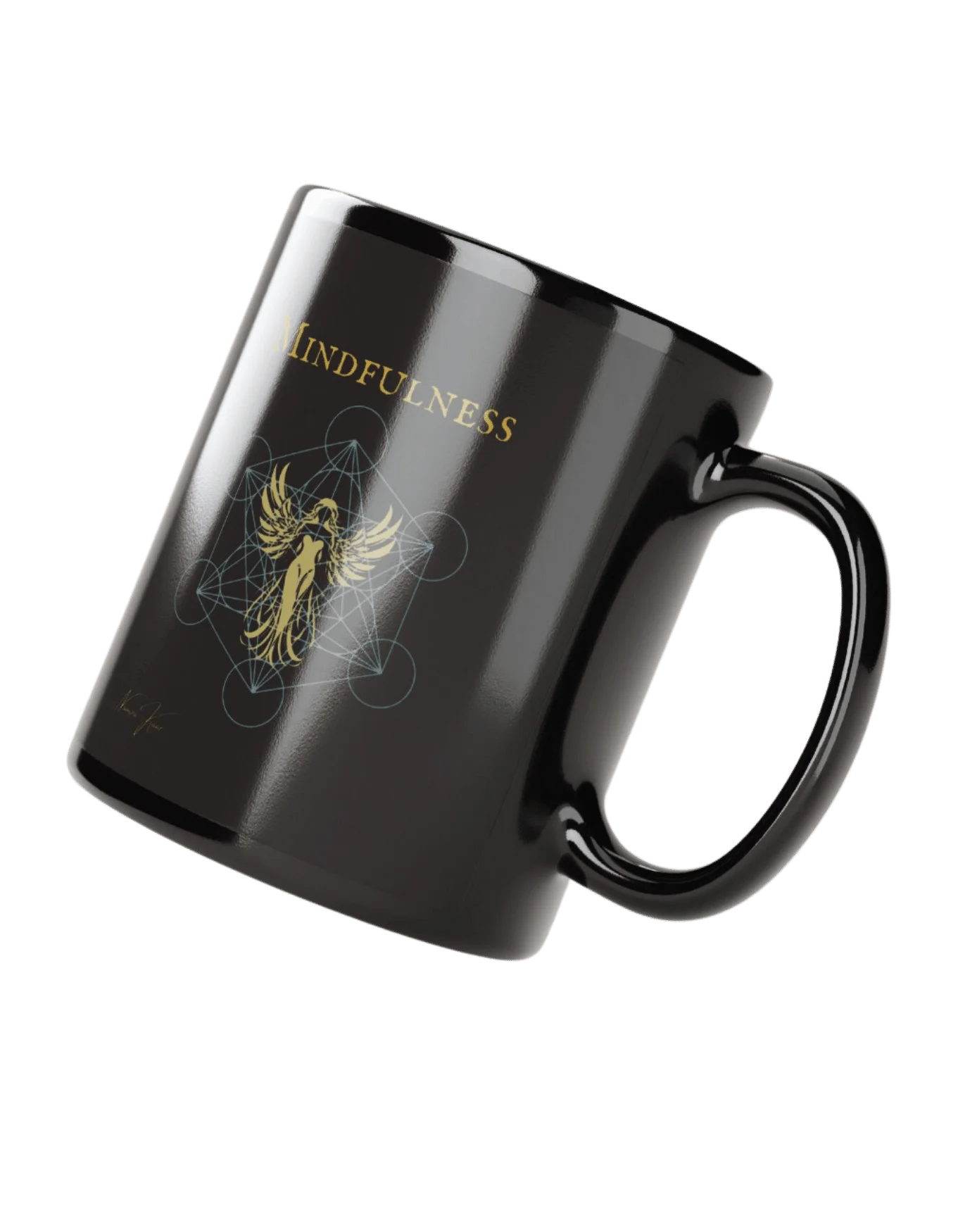 Metatron's Cube- Black Glossy Mug product image (2)