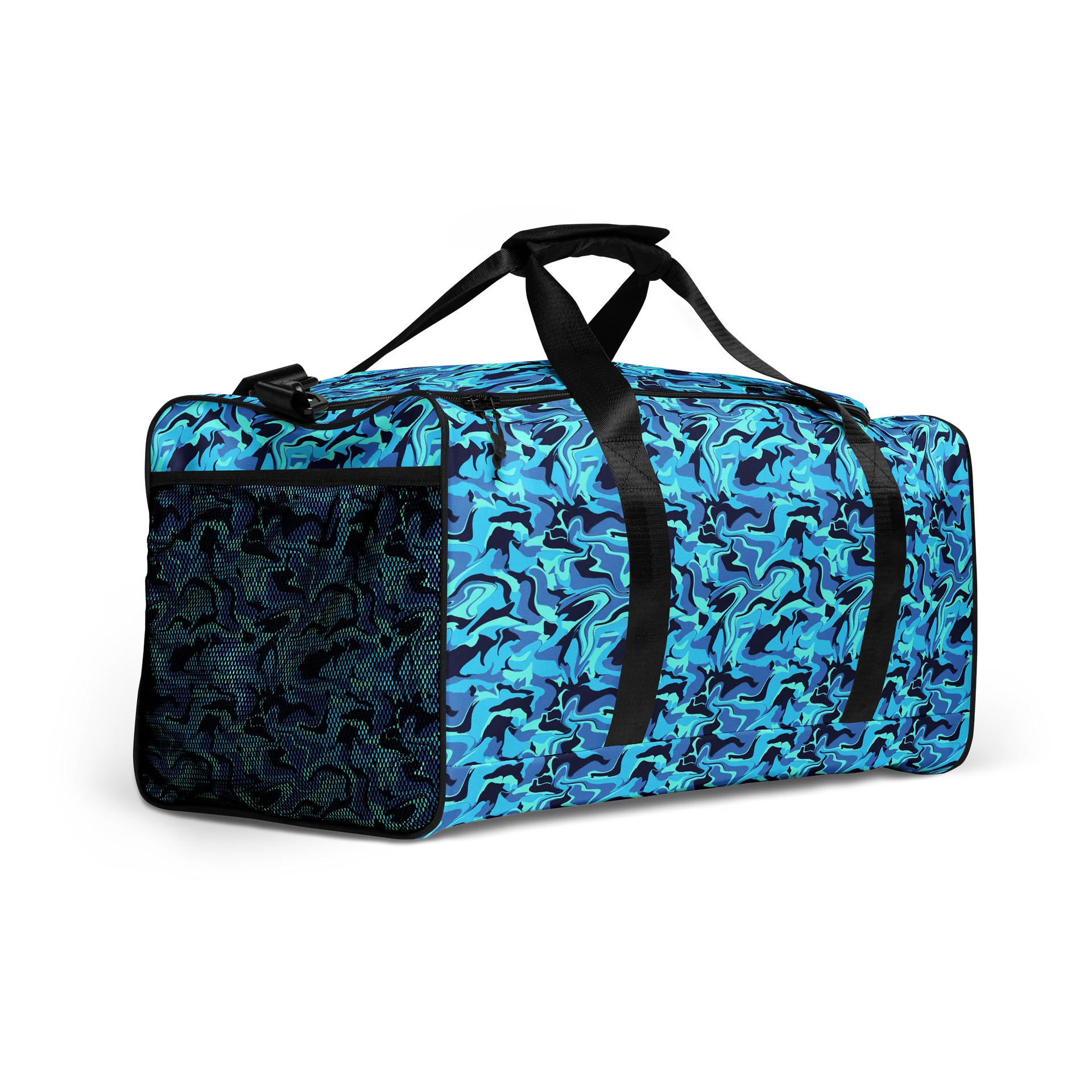 Camouflage Blue Waves | Gym Duffel Bag. product image (2)