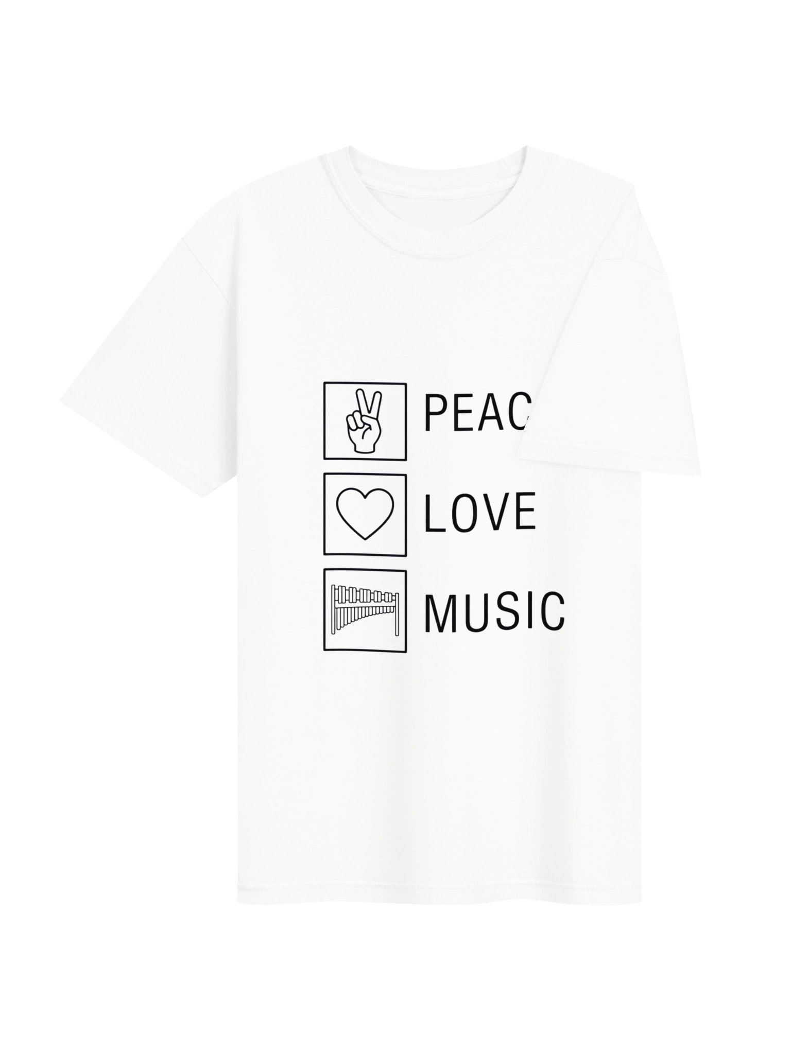 Peace Love Marimbas Funny Marimba Player Percussionist Shirt product image (82)