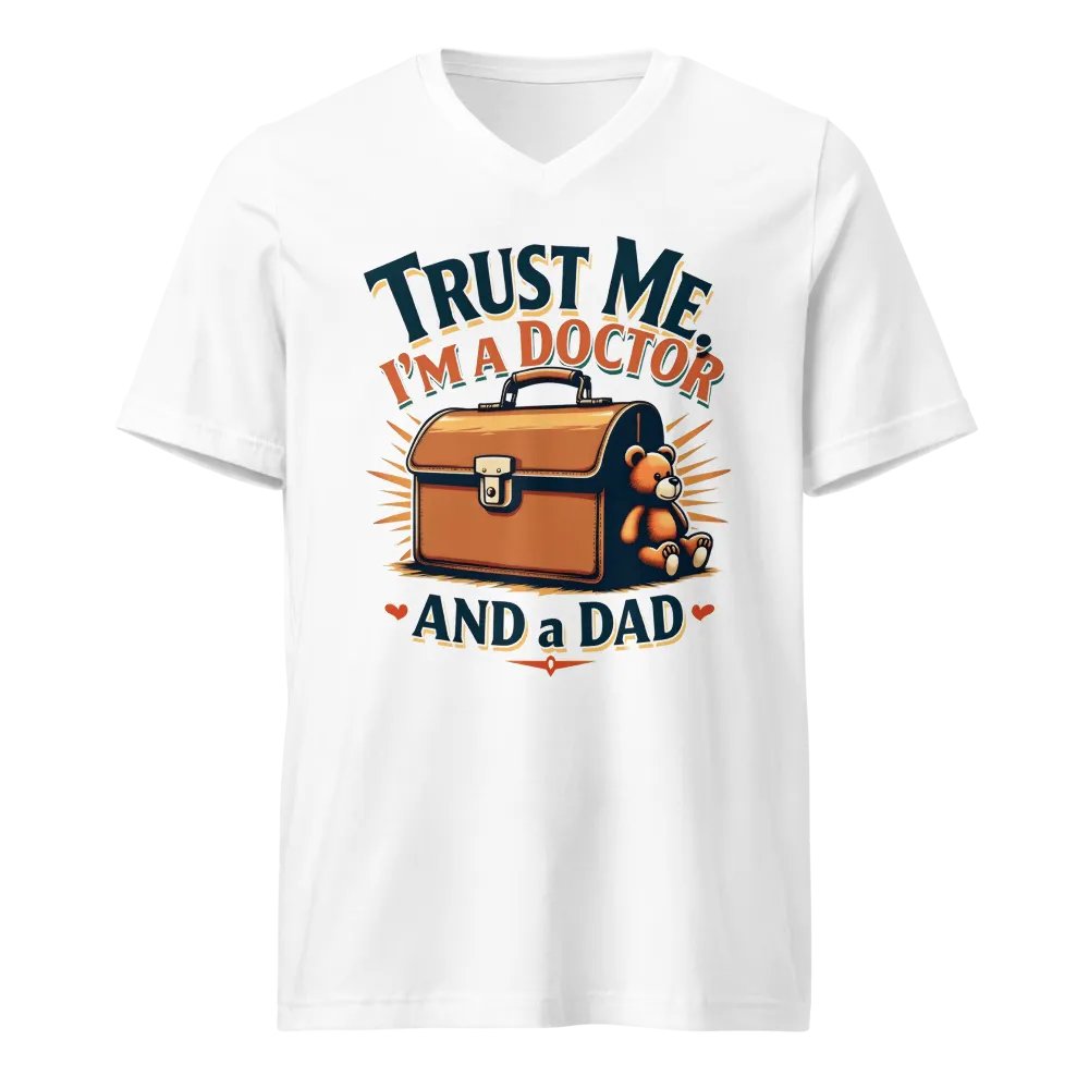 Trust Me, I'm a Doctor and a dad v-neck Tee product image (5)