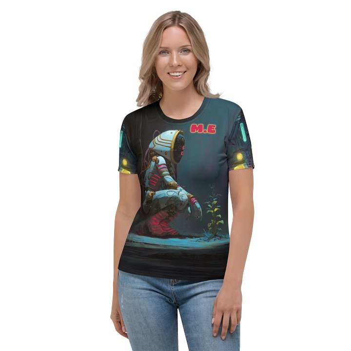 Neon Eden – Futuristic Astronaut T-Shirt by M.E product image (2)