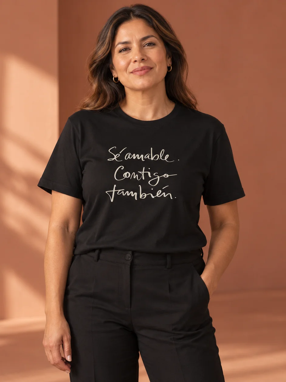 New CombineSelf Love Shirt Spanish Quote Tee Inspirational Apparel Mental Health Gift Self Care Shirt Positive Message Original Handwritten Designd Listing Offer product image (2)