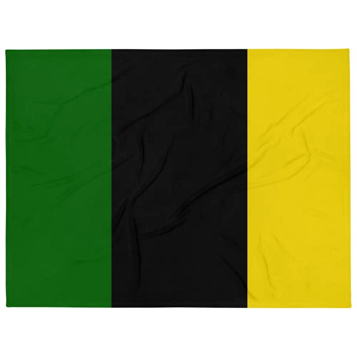 Green Black Yellow Flag Colored Throw Blanket product image (1)
