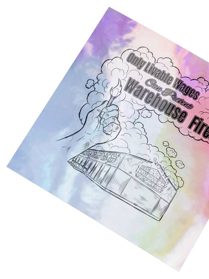 Only Liveable Wages Holographic Sticker product image (2)