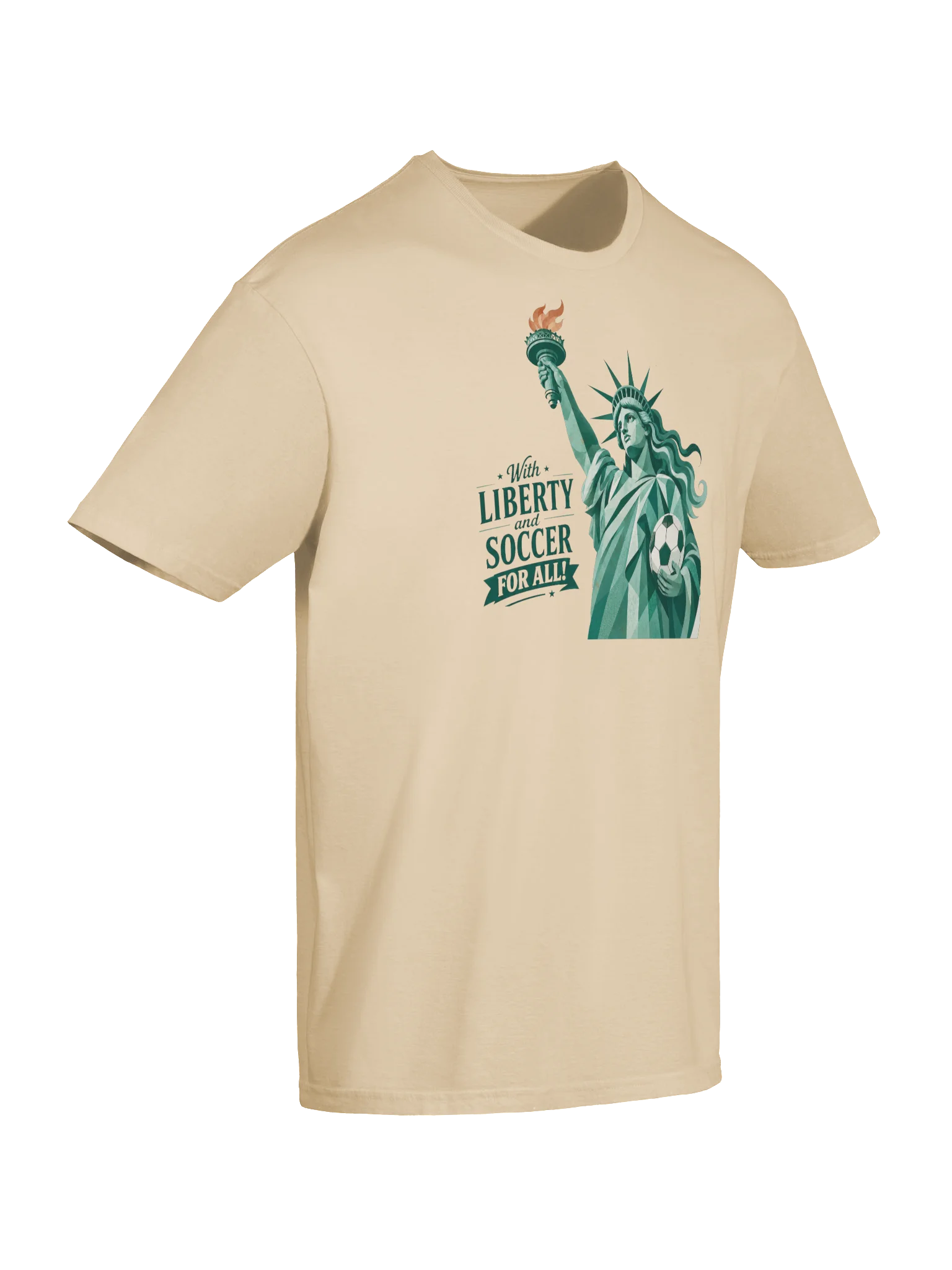 With Liberty and Soccer for All T-Shirt product image (6)