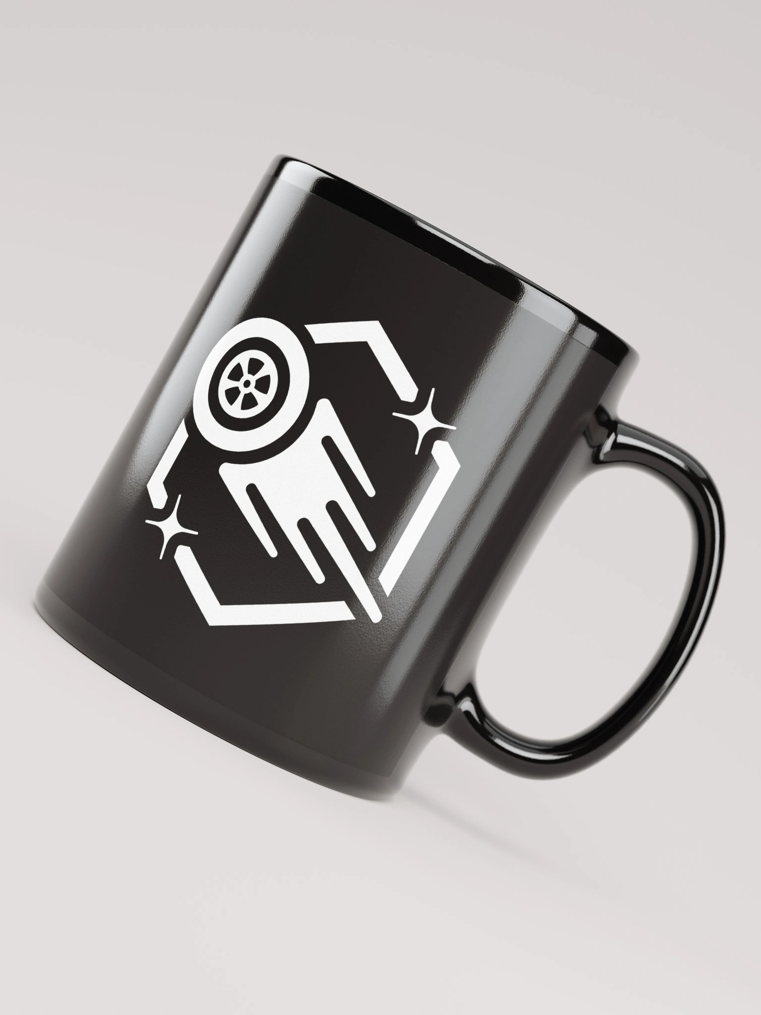 Black Ceramic Mug (Light Logo) product image (7)