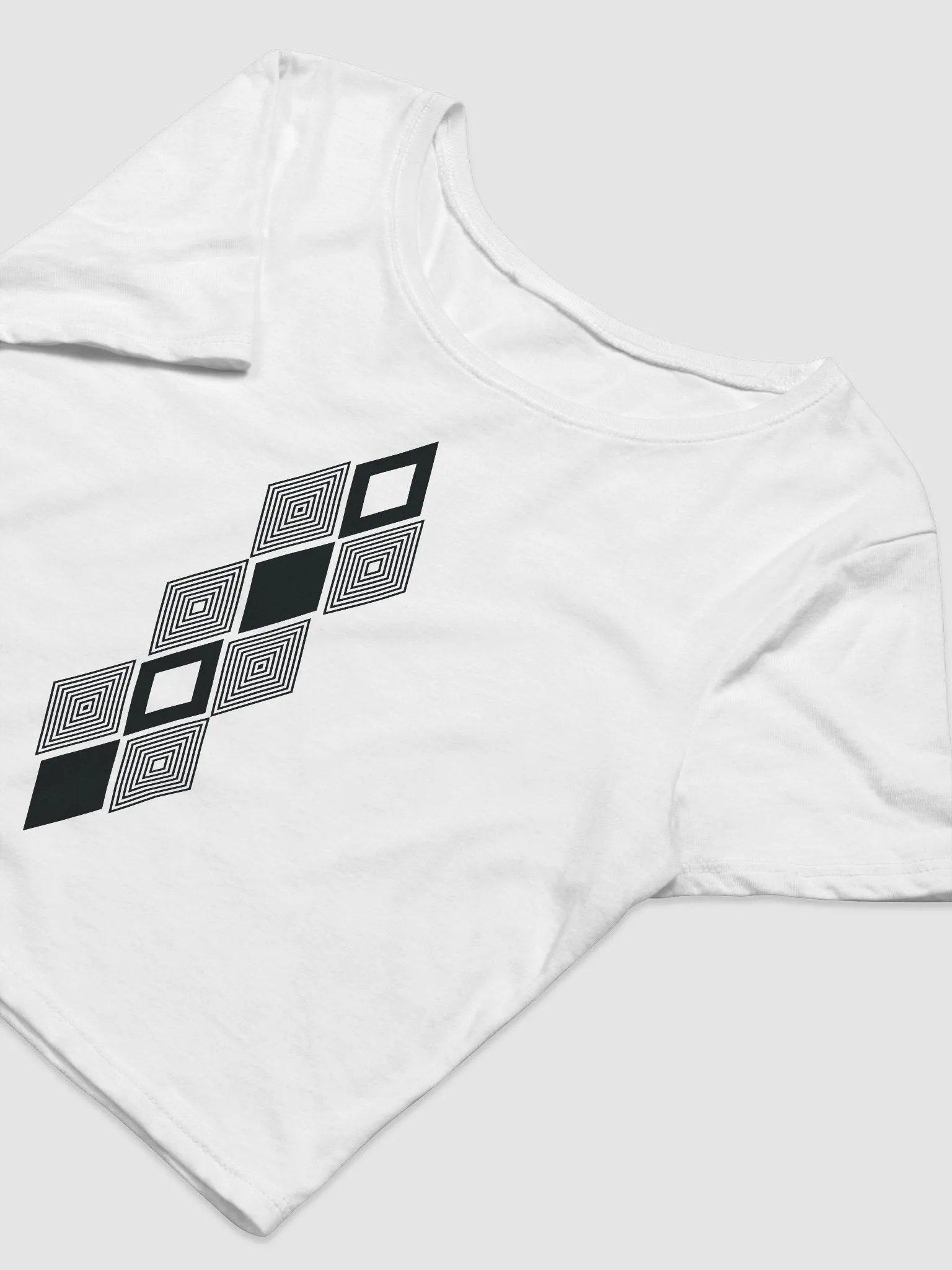 Black and white triangle design crop top product image (5)