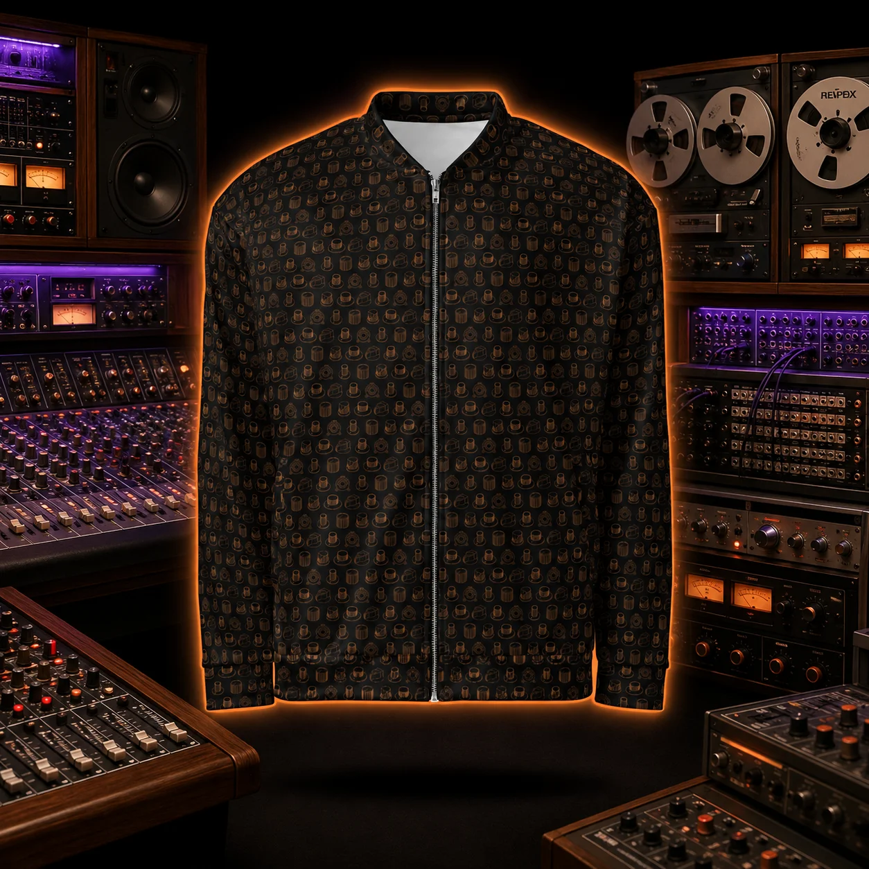 Synthesis Icons Studio Jacket - (7 Iconic Synth Knobs) AMBER product image (6)