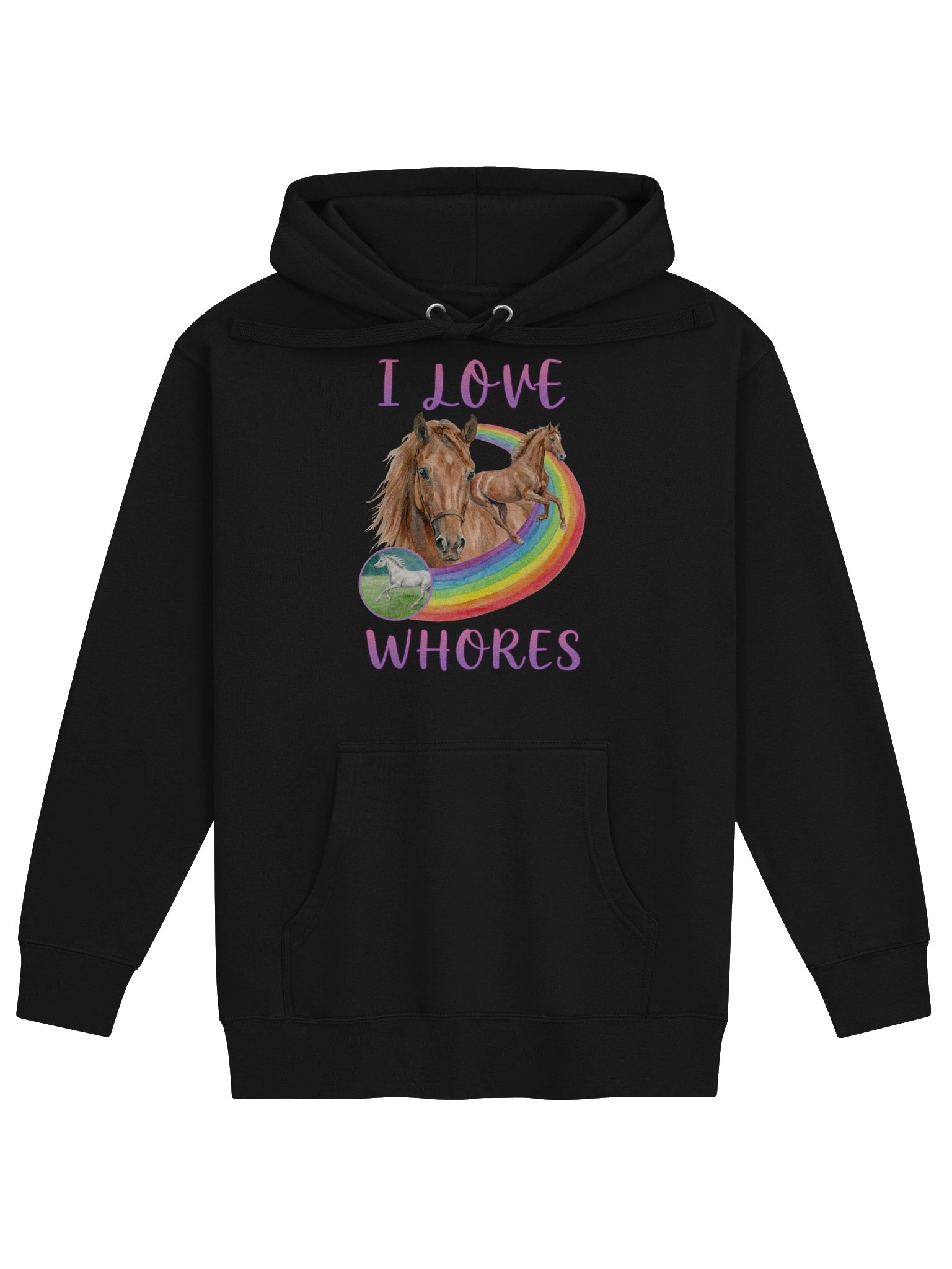 I love Whores hoodie product image (1)
