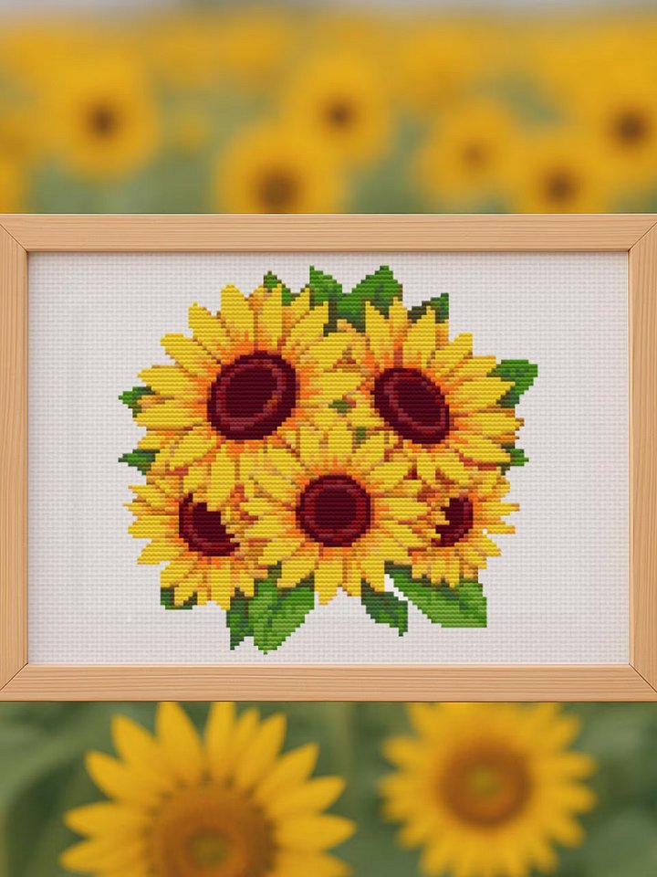 Sunflower Bouquet Cross Stitch Pattern product image (1)