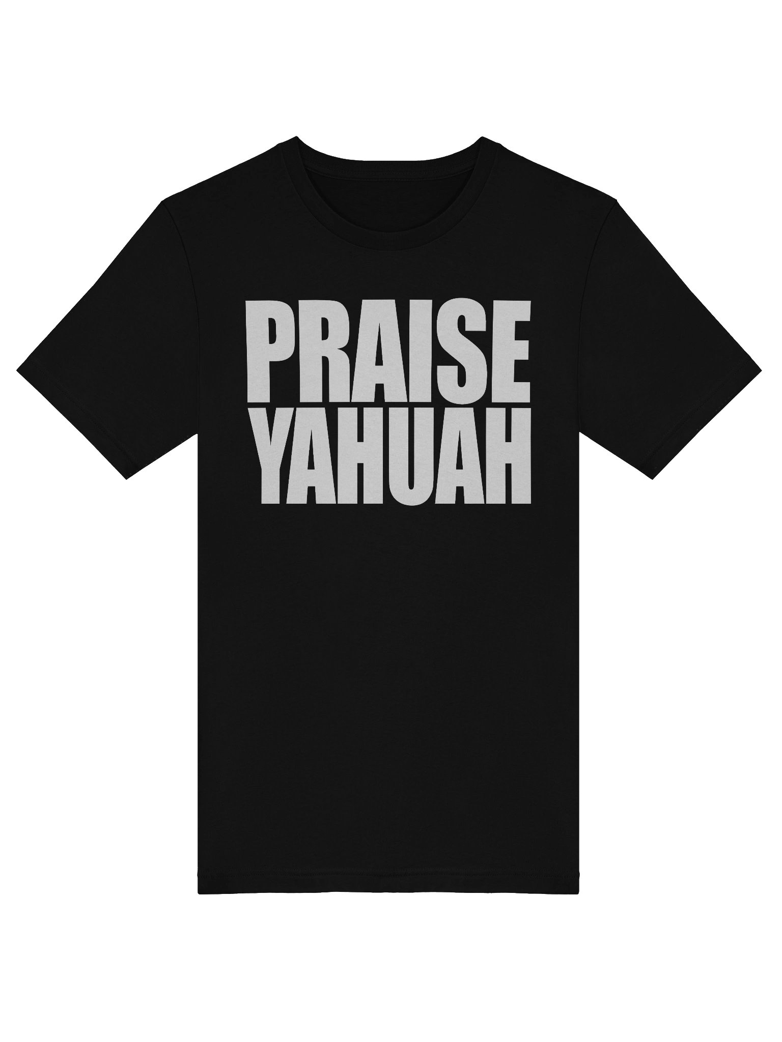 PRAISE YAHUAH Bold Letter T-Shirt | Sacred Name Worship Apparel | Premium Unisex Tee product image (5)