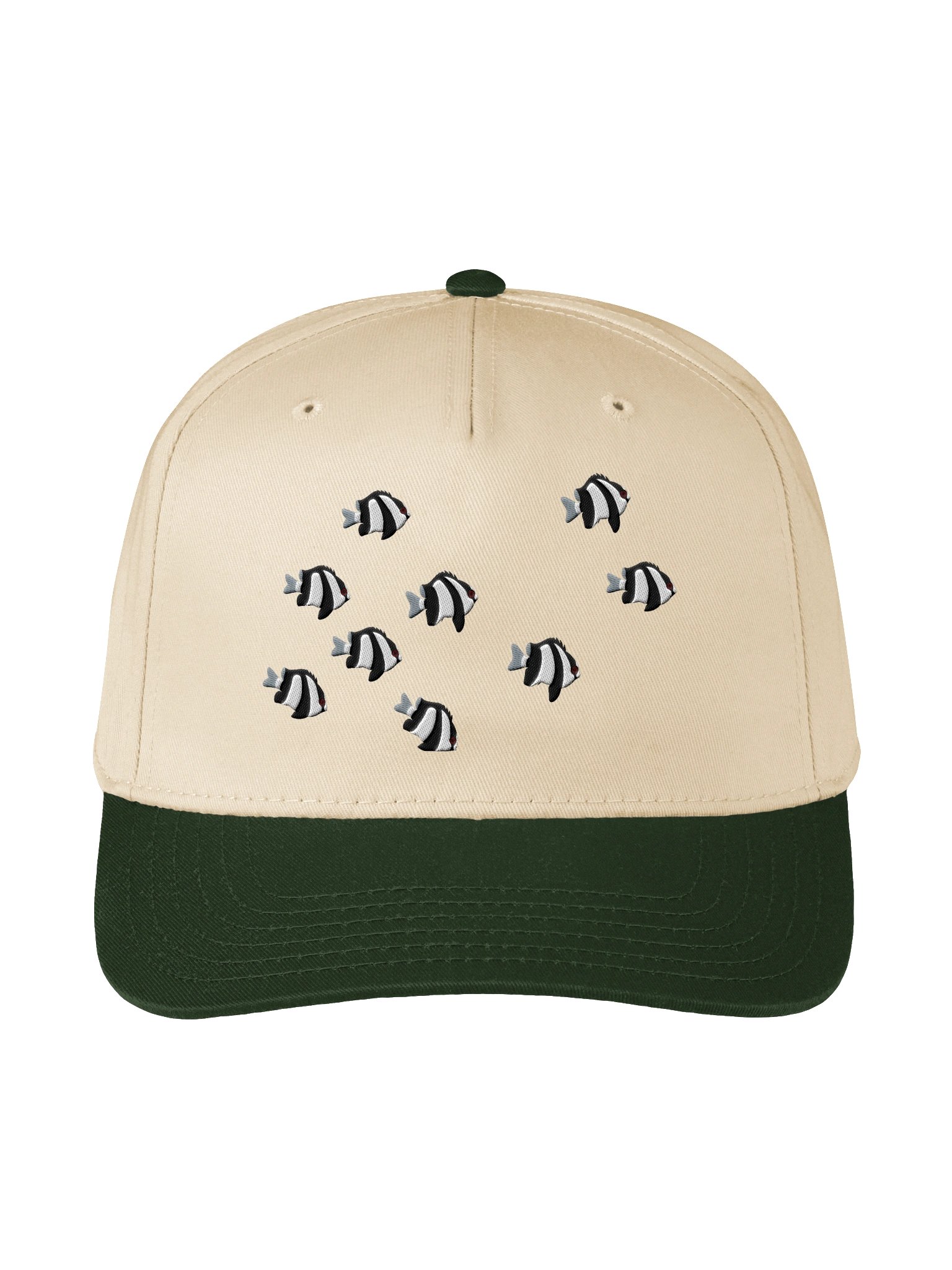 A School of Three-Stripe Damsels Embroidered Baseball Cap | Reef Fish Hat for Saltwater Aquarium Lovers product image (17)