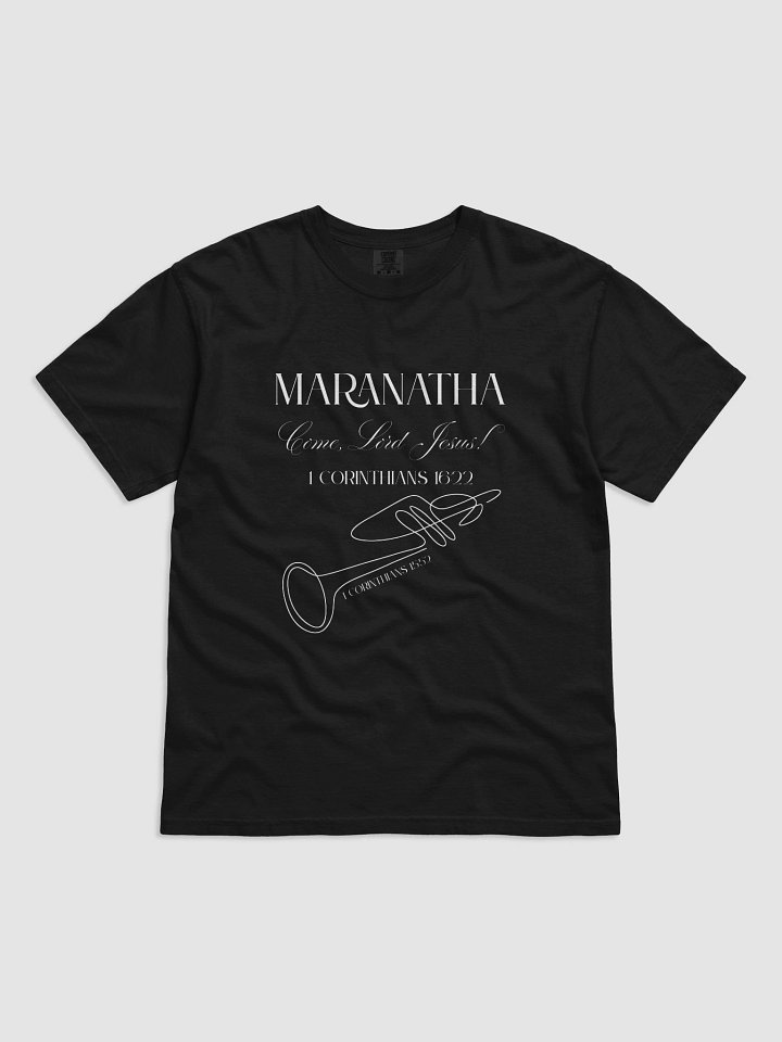 Maranatha Trumpet Unisex Heavyweight T-Shirt (white) product image (4)
