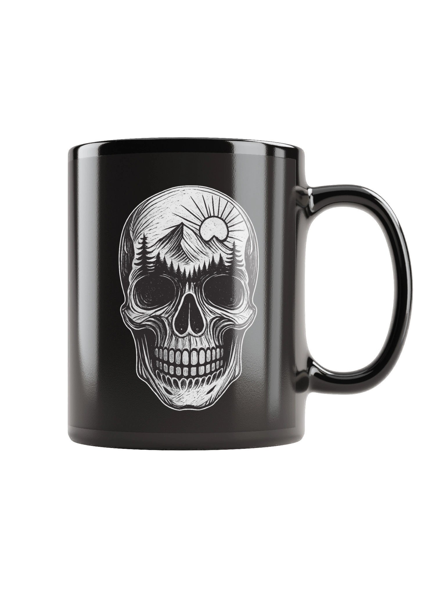 Rugged Sportsmen Skull & Mountain Coffee Mug product image (1)