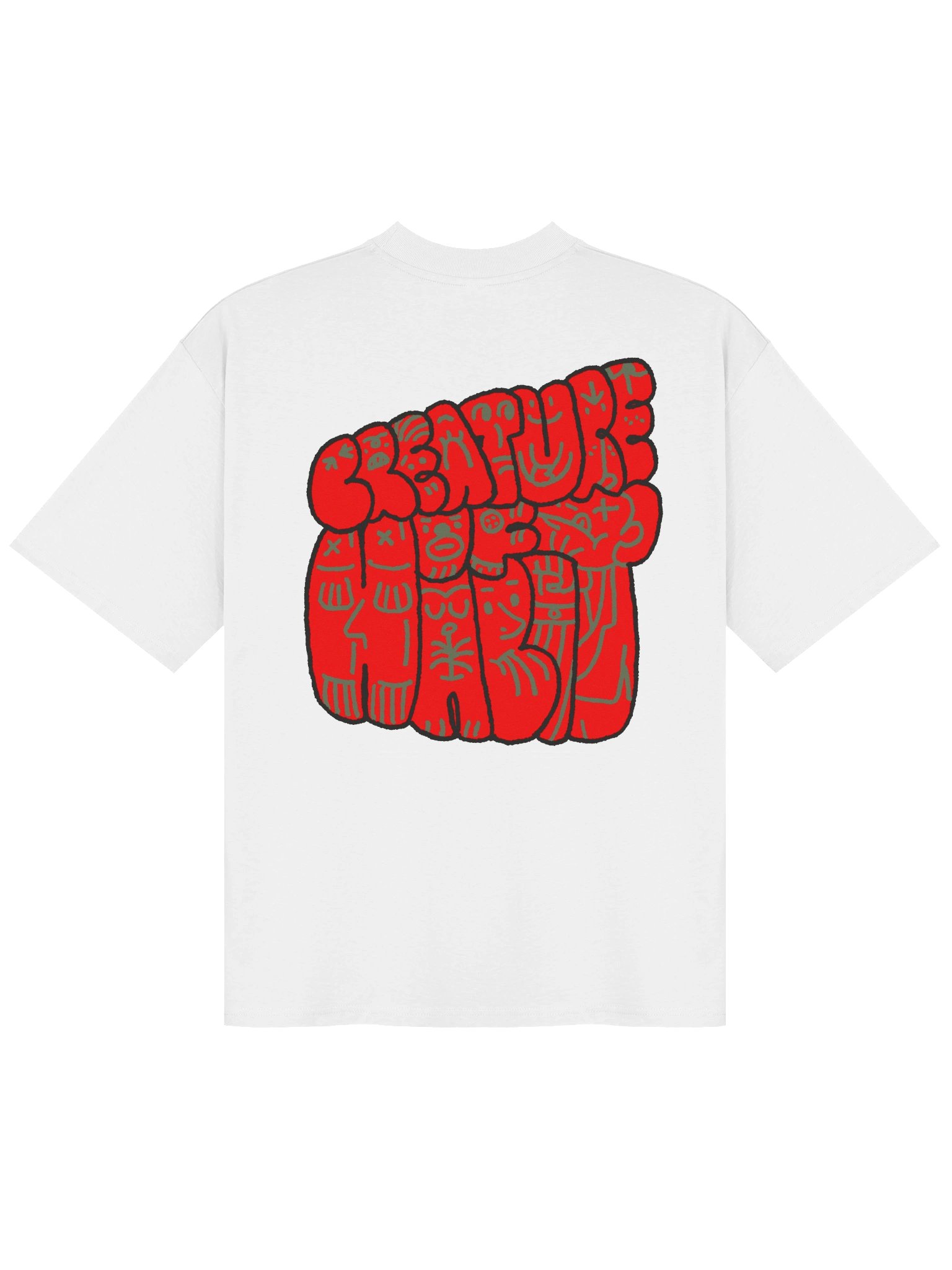 Squiggles White Oversized T-Shirt product image (2)
