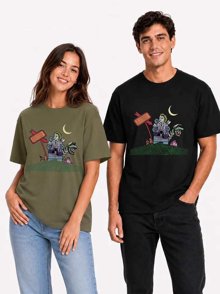 Beetlejuice Lego-Style Haunted Hill Premium T-Shirt product image (1)