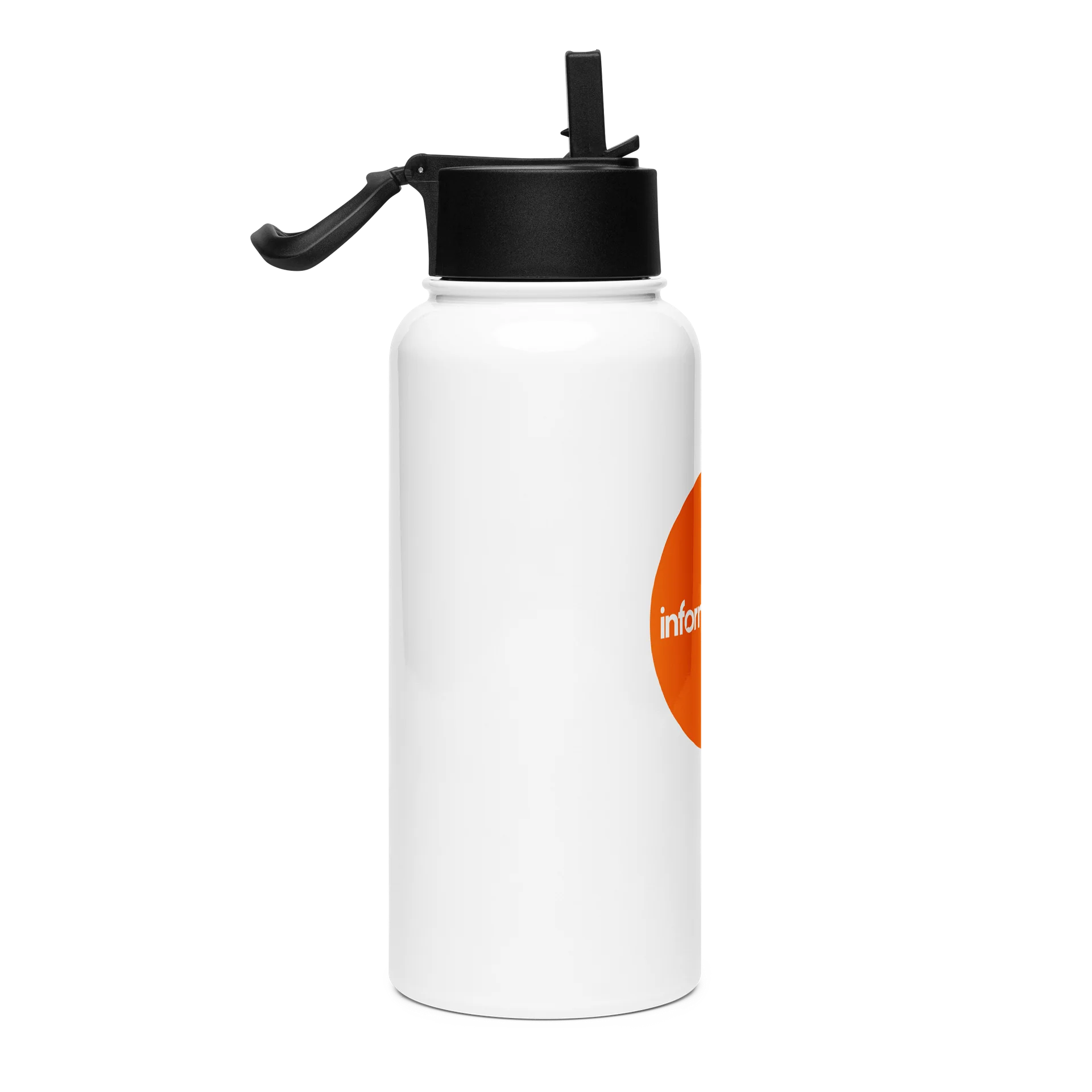 informed.now Stainless Steel Water Bottle with Straw Lid (Orange) product image (4)