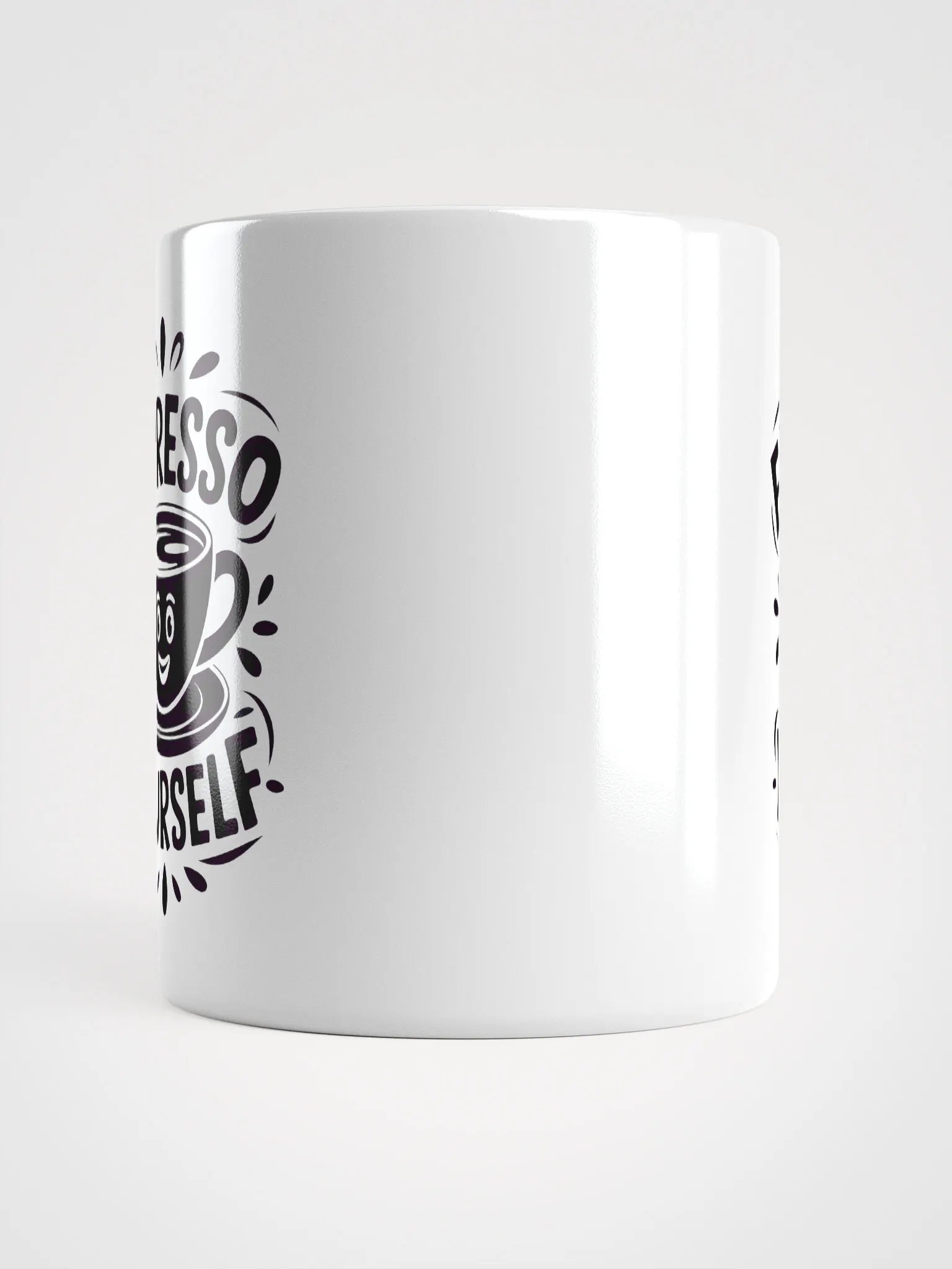 White Glossy Mug with Espresso Yourself Design product image (13)