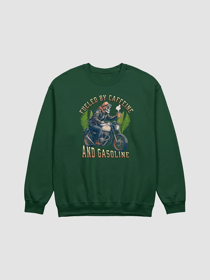 Fueled By Caffeine And Gasoline Rider Crewneck Sweatshirt product image (3)