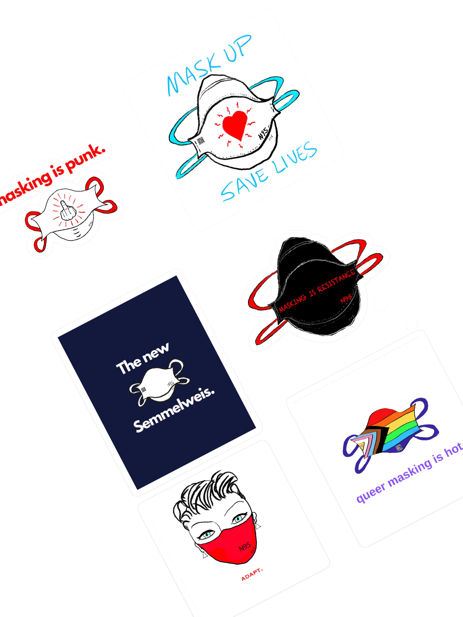 Masking Is Hot sticker pack product image (1)