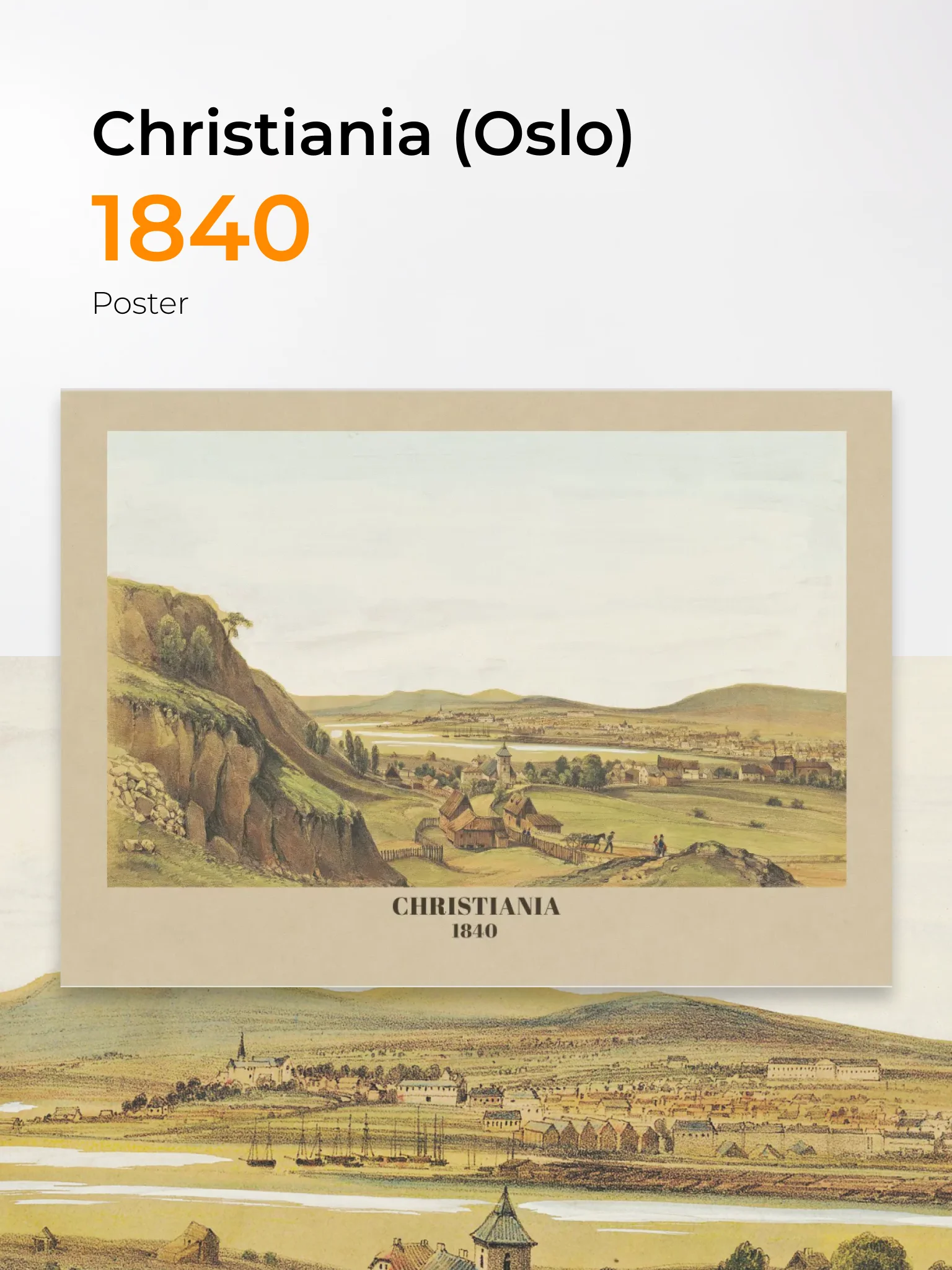 Christiania 1840 (Unframed Poster Print) product image (1)