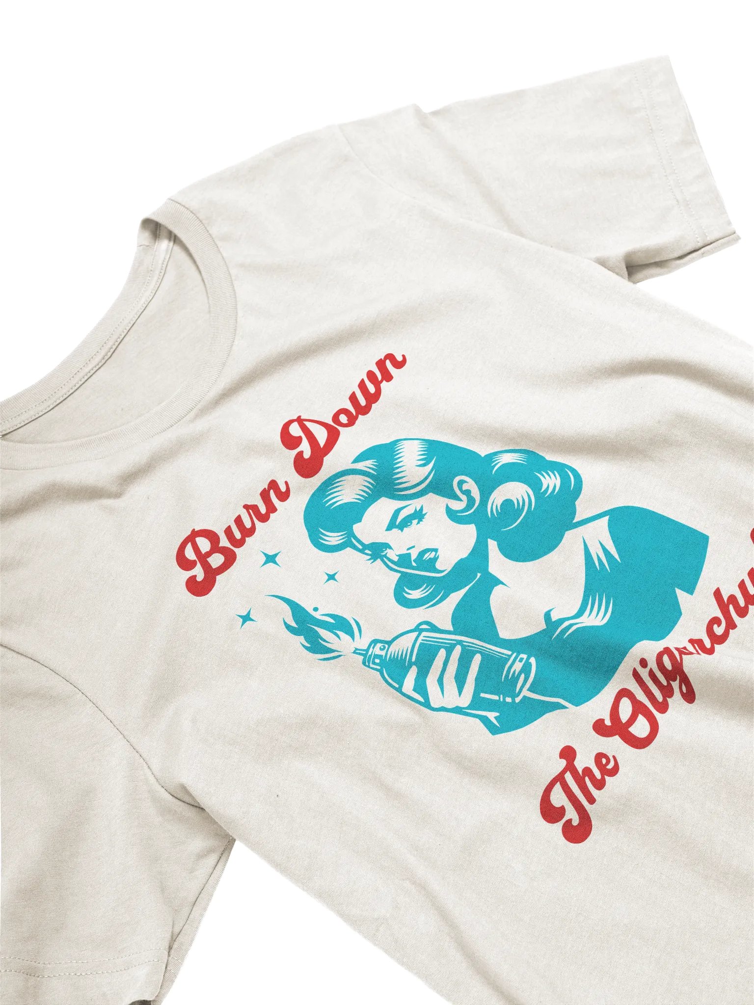 Burn Down The Oligarchy Retro Supersoft T-Shirt product image (8)