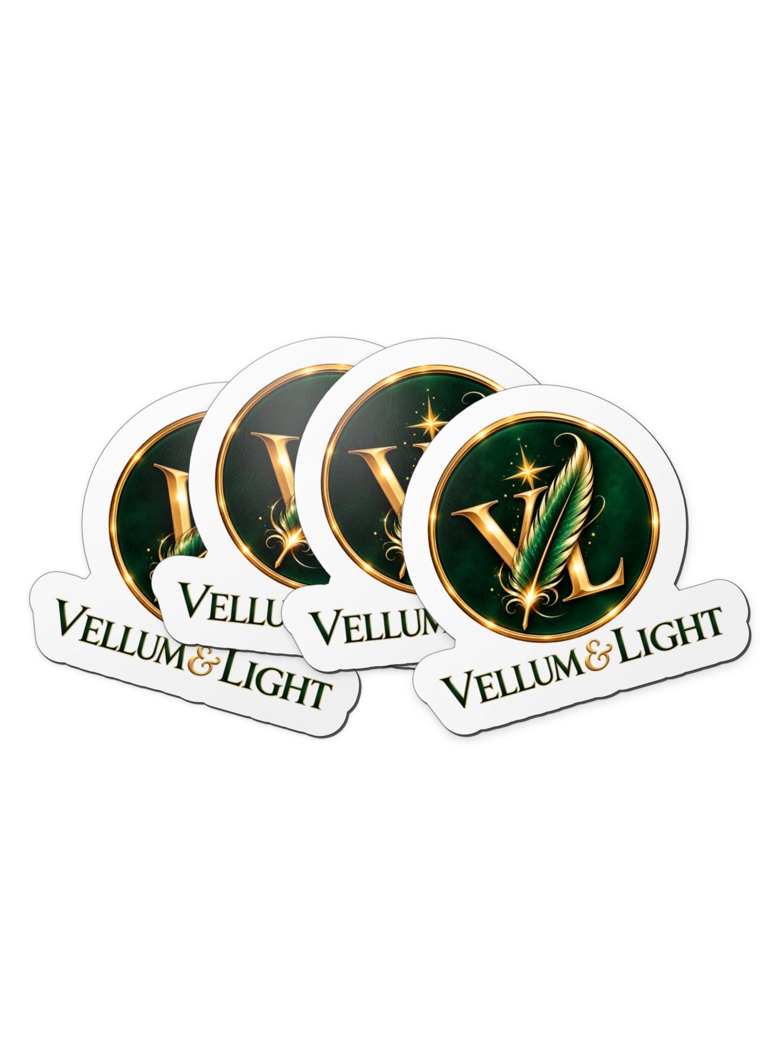 Vellum & Light Gold Emblem Die-Cut Magnet product image (3)