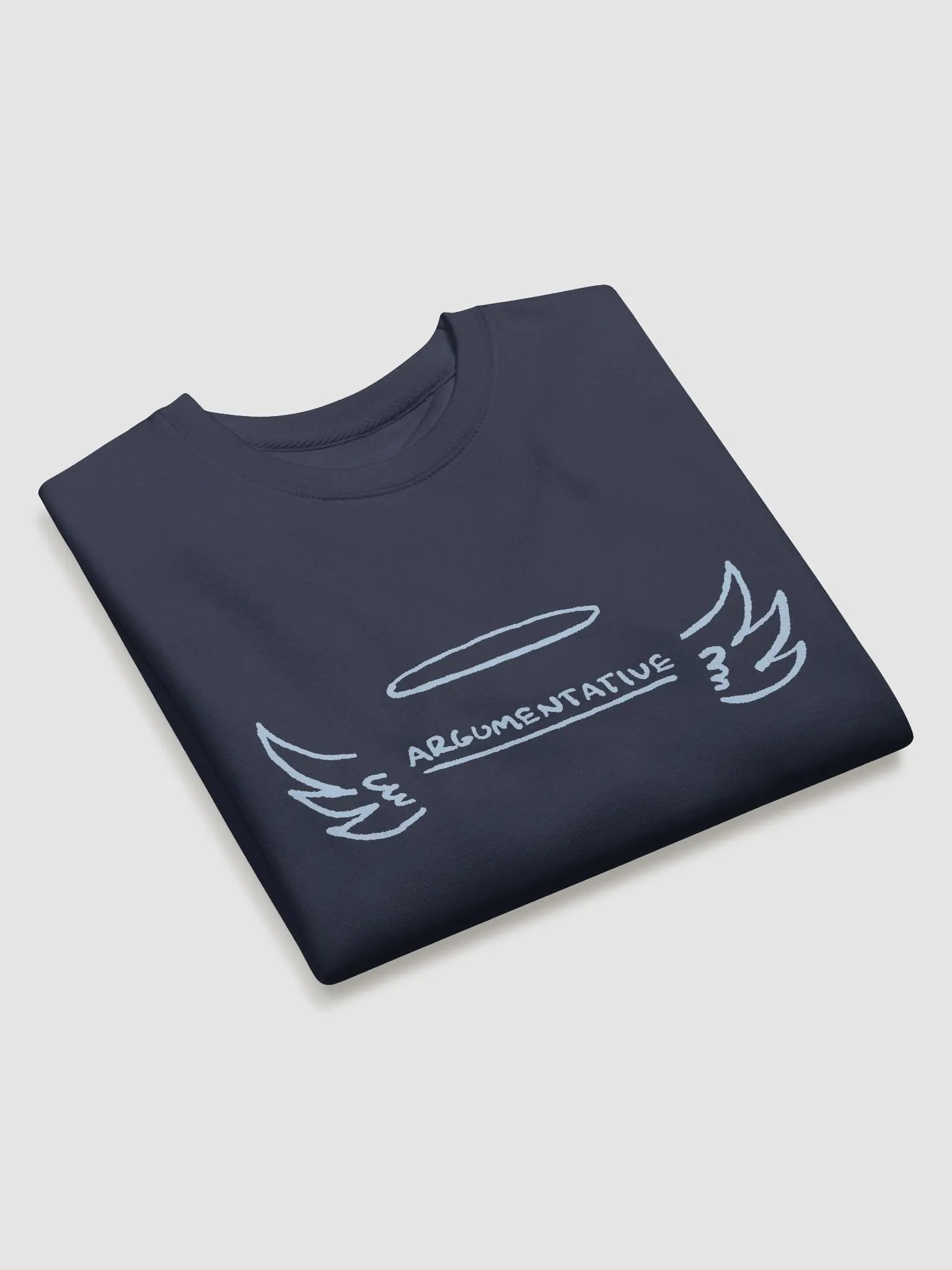 ANGELIC (light blue design) Printed Premium Cotton Crewneck product image (19)