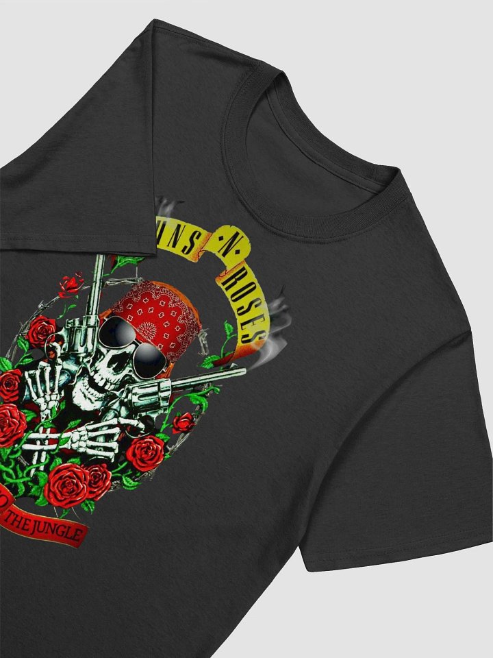 Guns N’ Roses Welcome to the Jungle T-Shirt | Skull & Crossed Guitars Rock Graphic Tee | Classic 80s Hard Rock Streetwear product image (2)