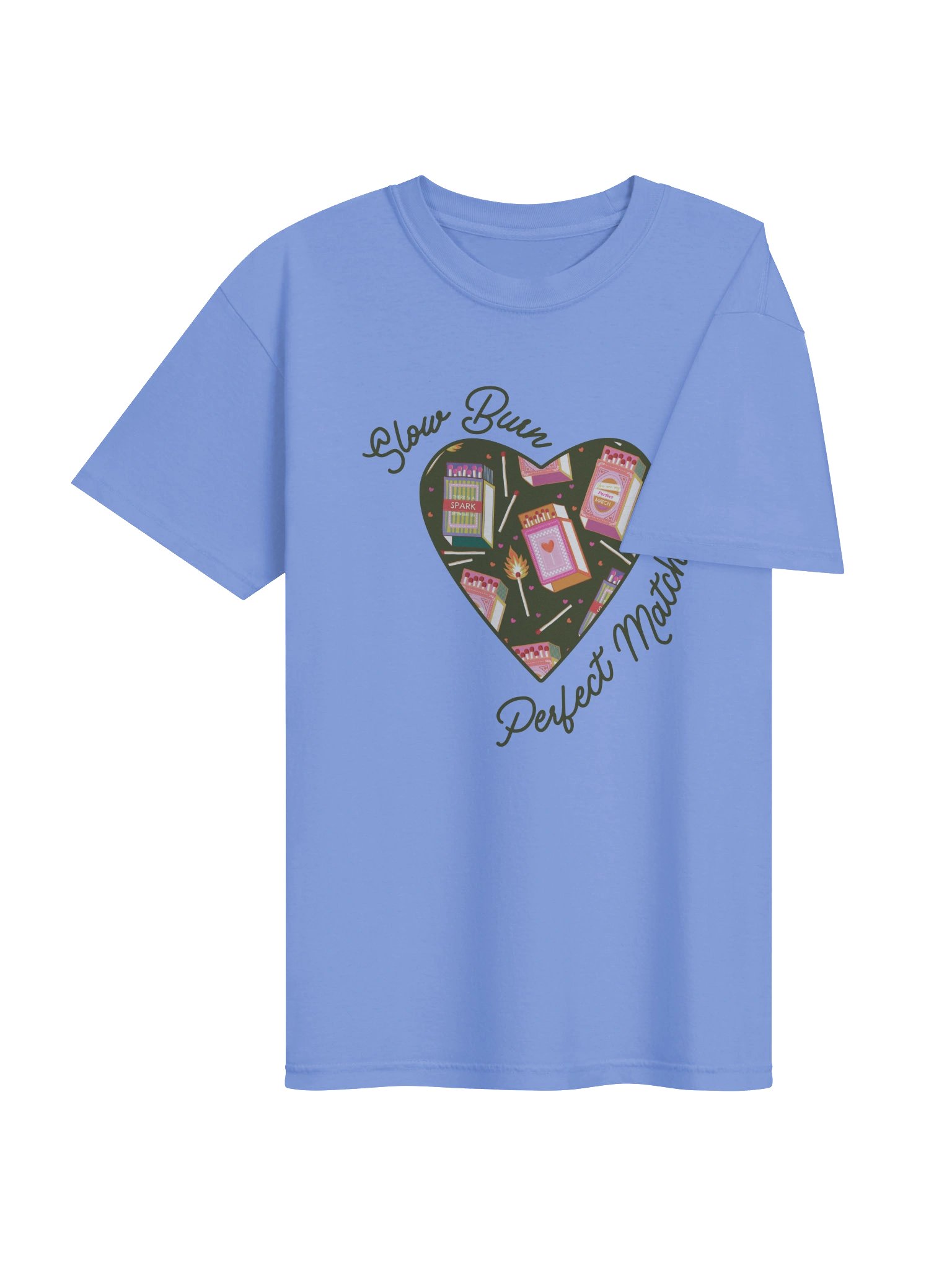 Slow Burn Perfect Match | Black lined colorful heart logo - CC product image (4)