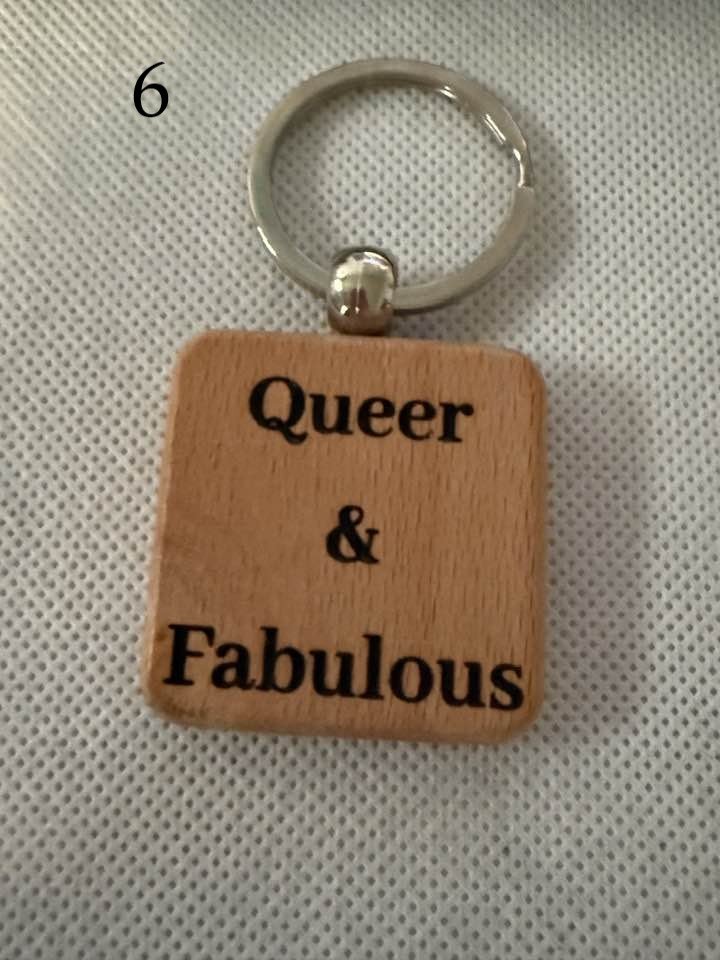 LGBTQ+ Wooden Engraved Keychains | Pride, Love & Identity Designs | Handmade & Meaningful (1) product image (6)