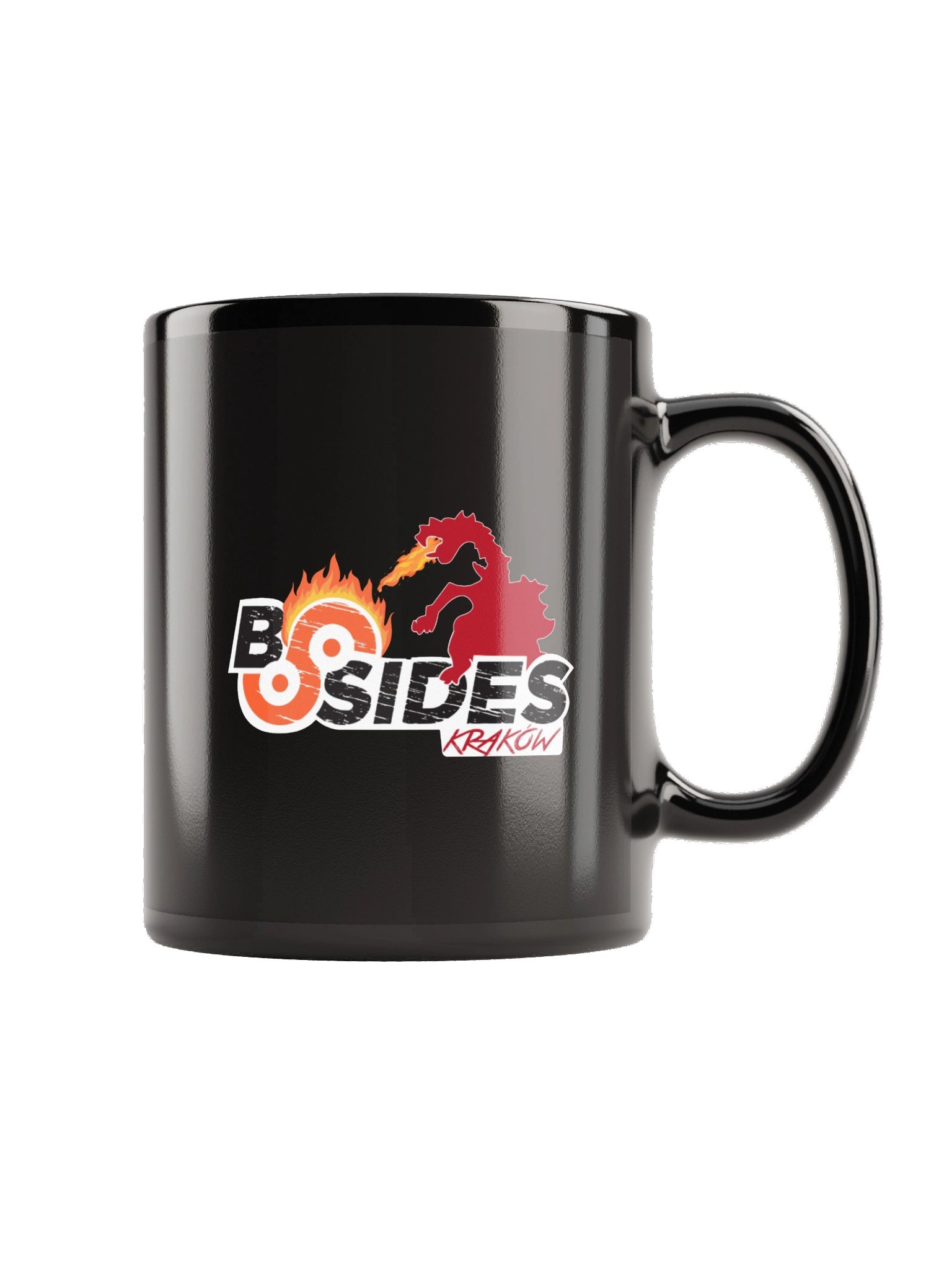 BSides Kraków Classic Logo Mug — Black product image (6)